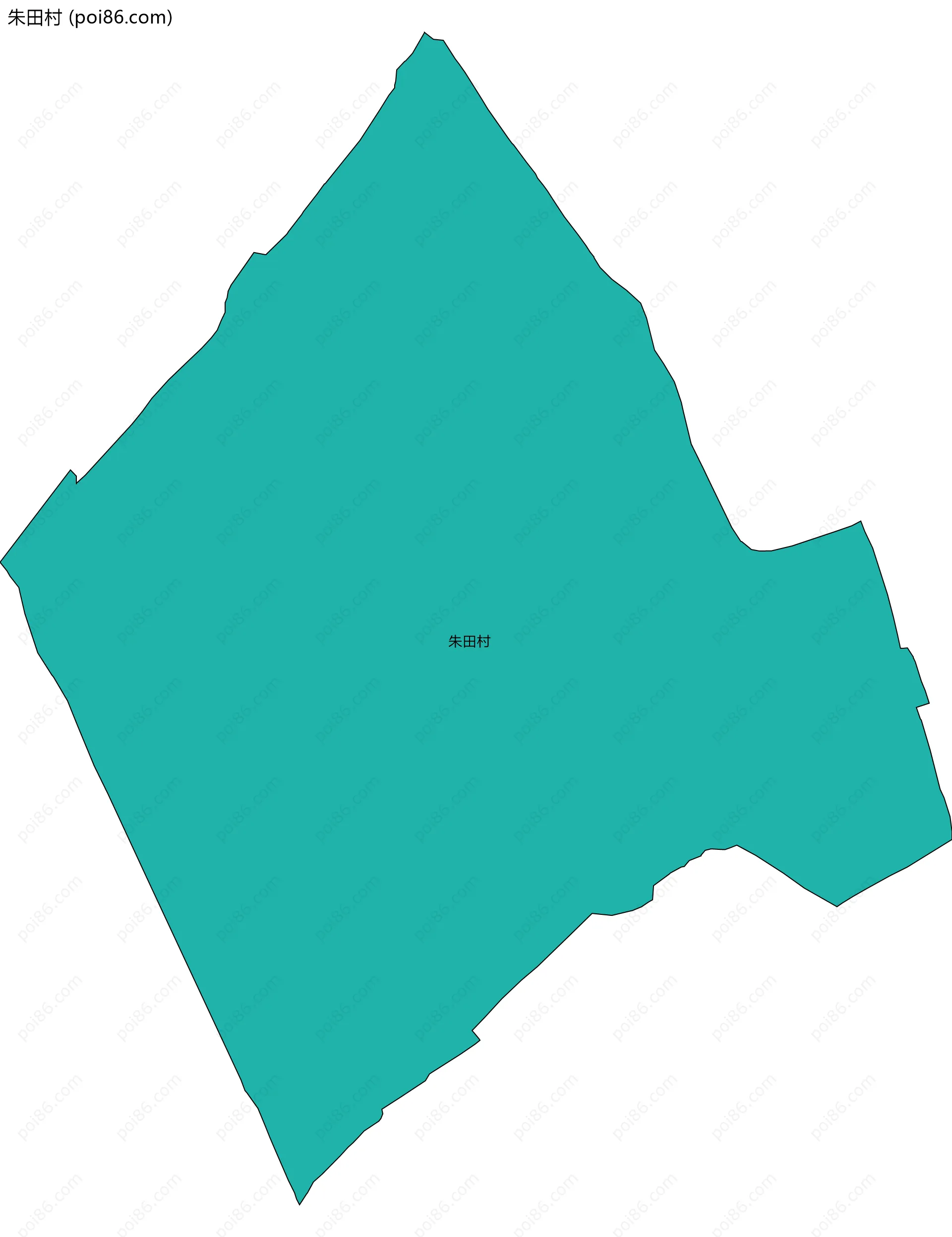 朱田村边界地图