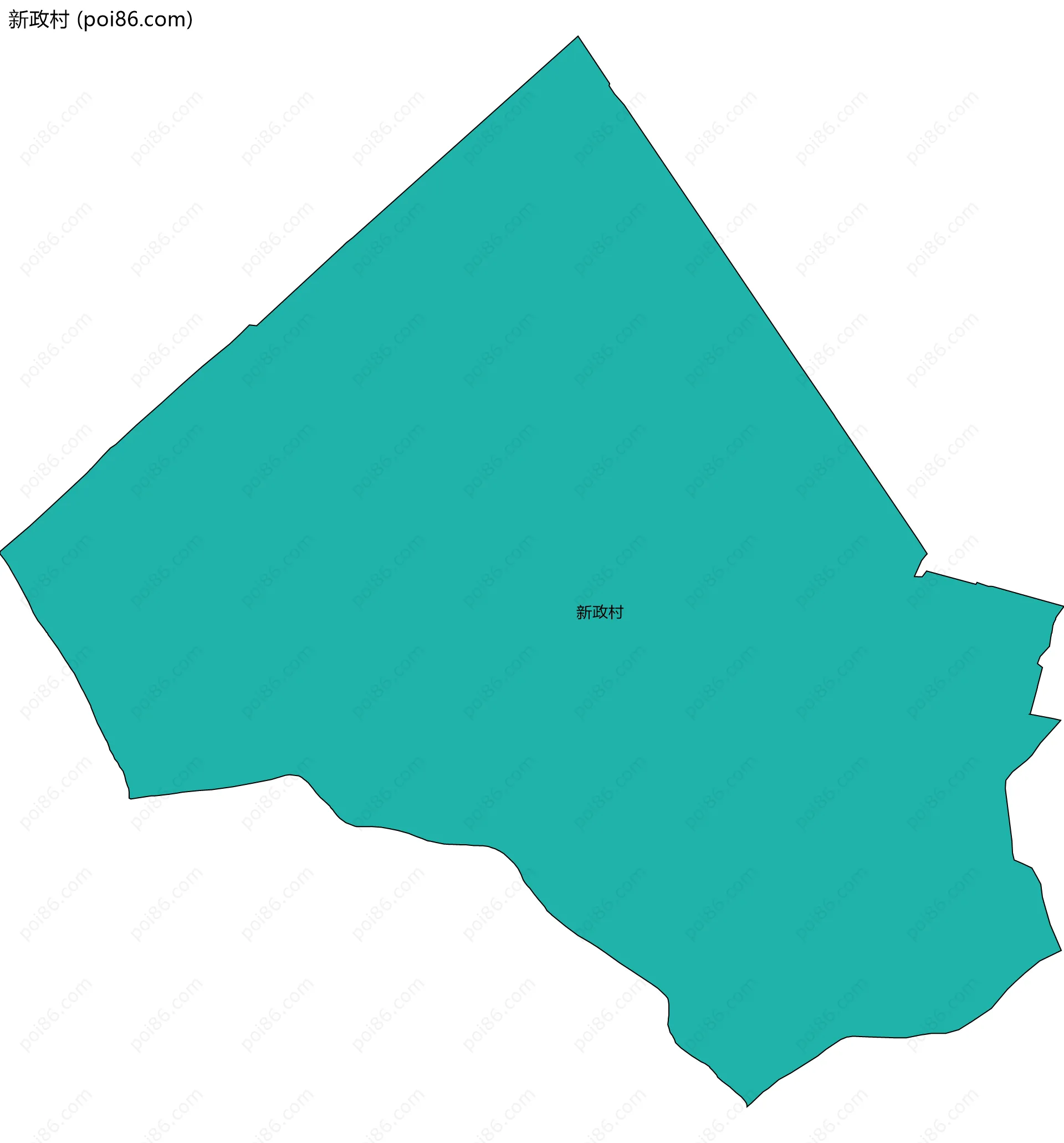 新政村边界地图