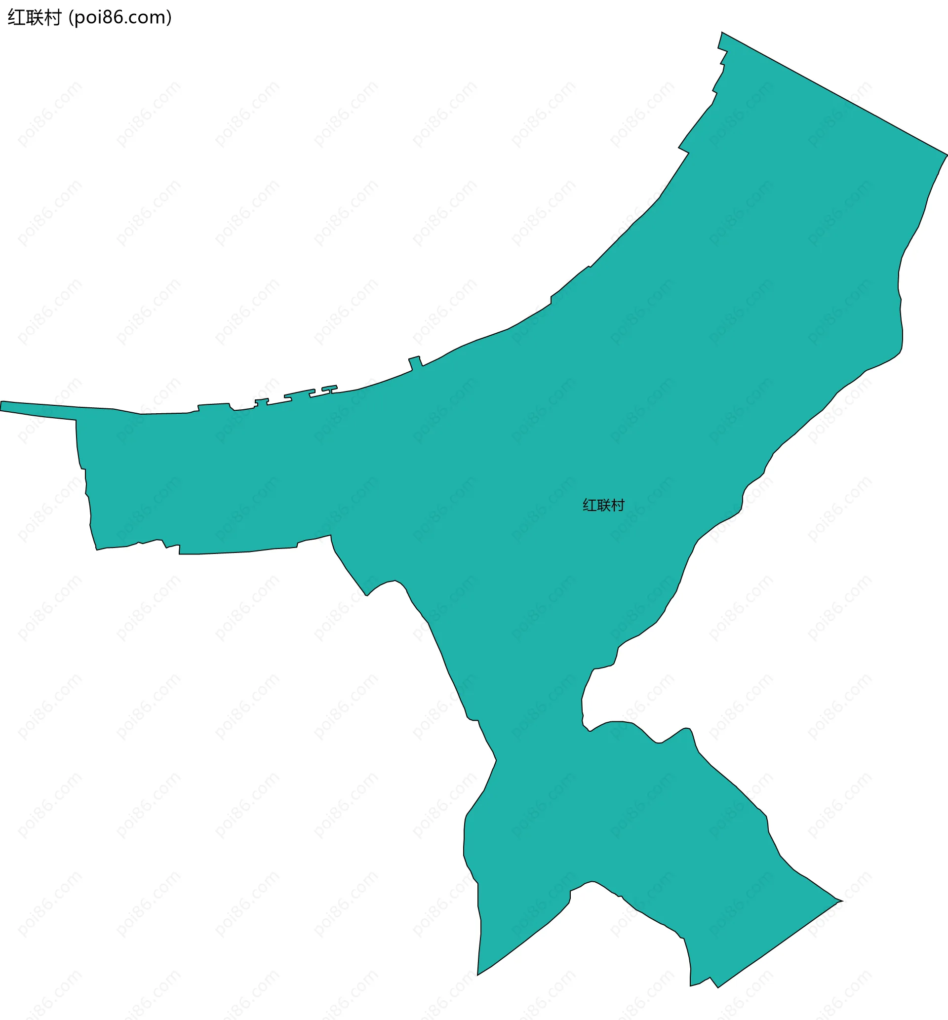 红联村边界地图