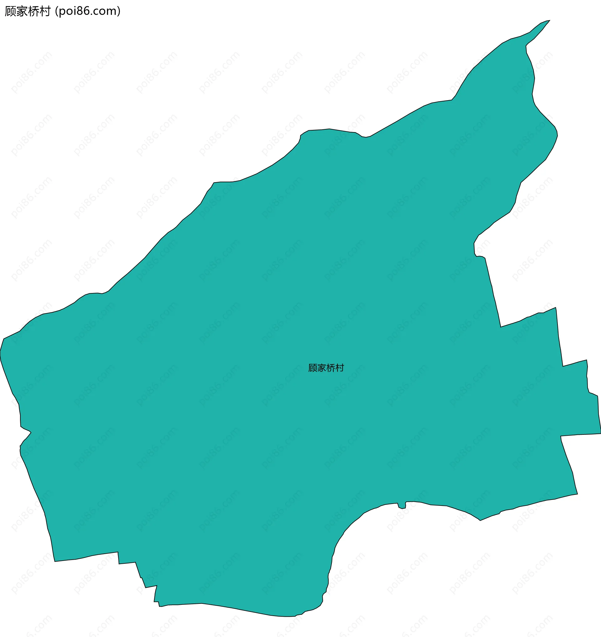 顾家桥村边界地图