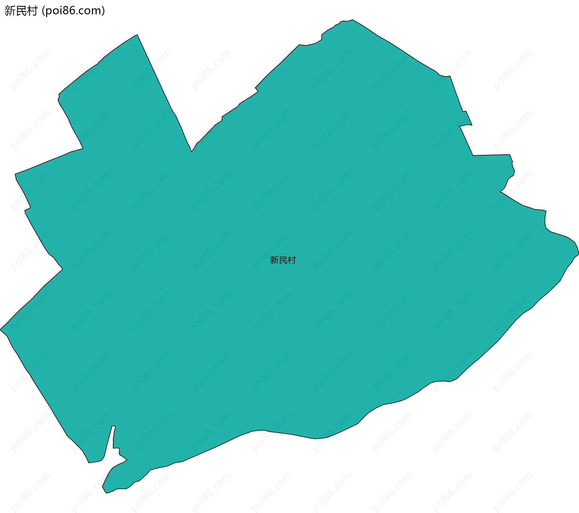 新民村边界地图