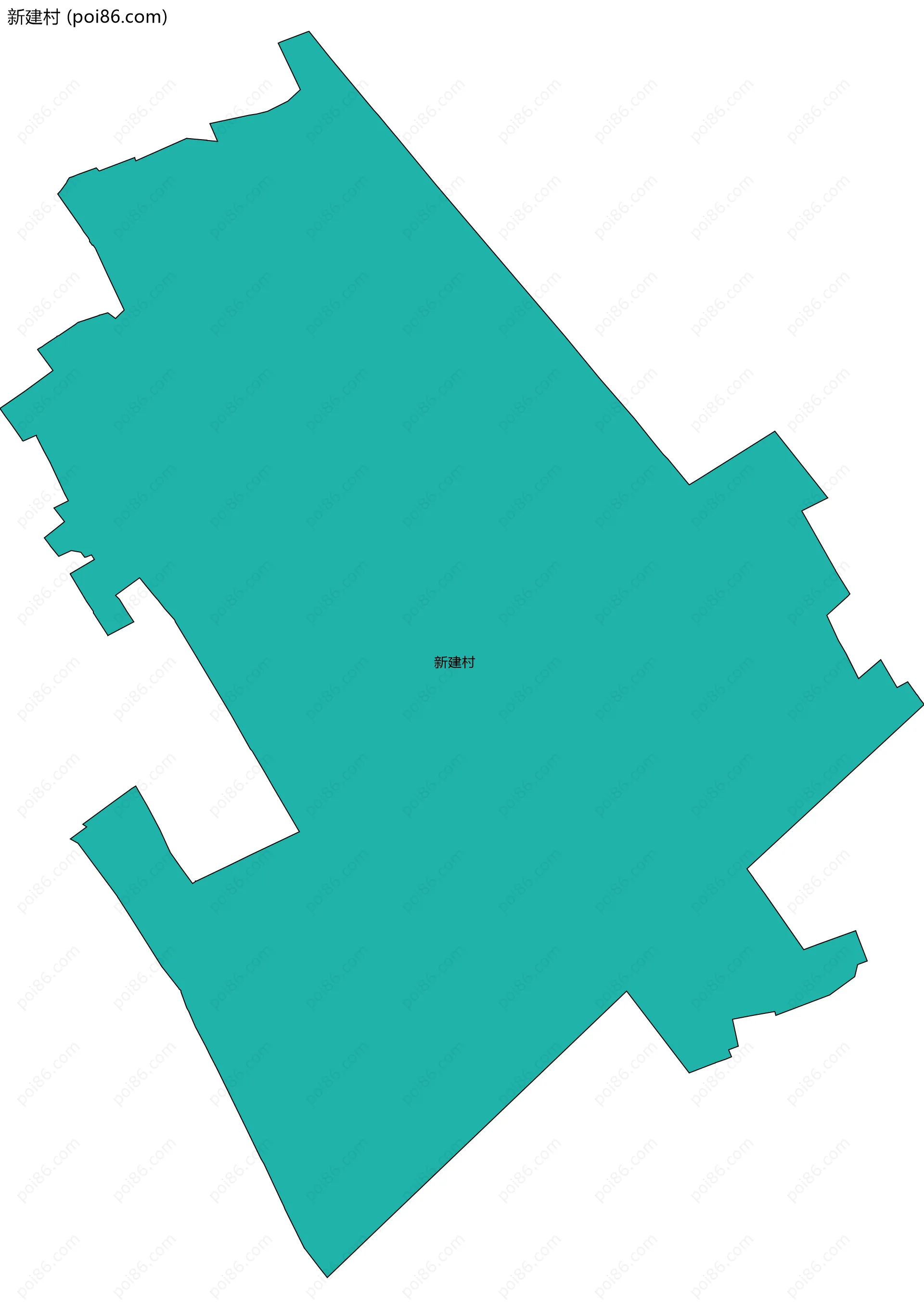 新建村边界地图