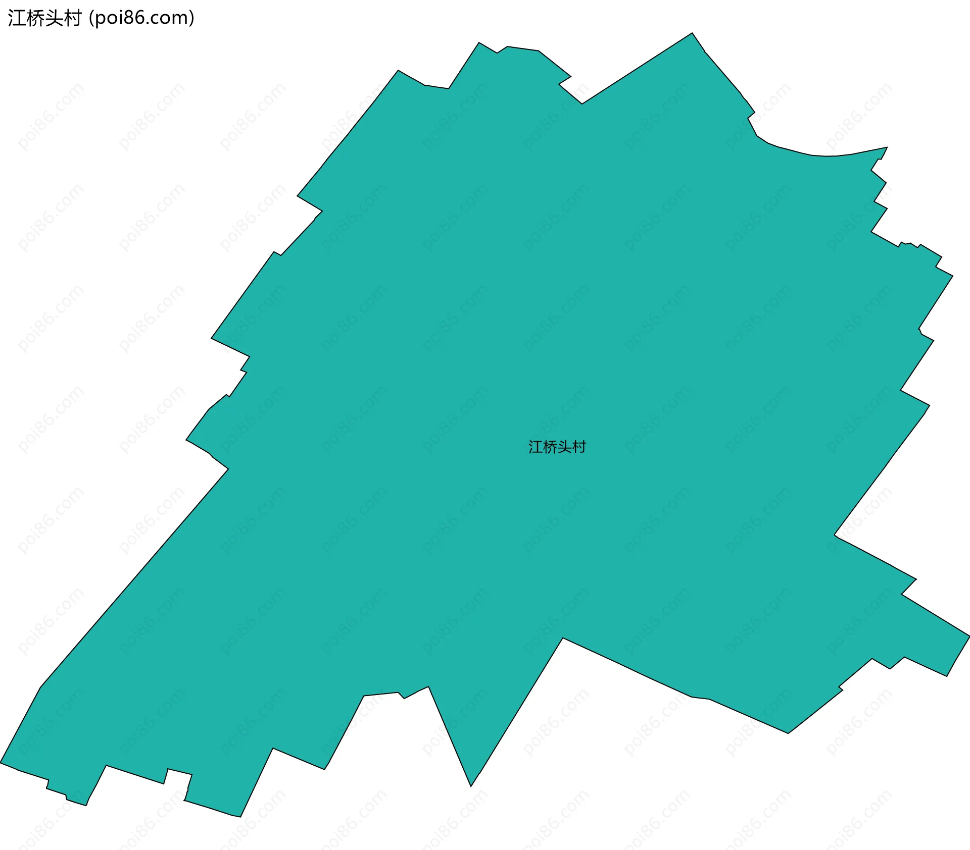 江桥头村边界地图
