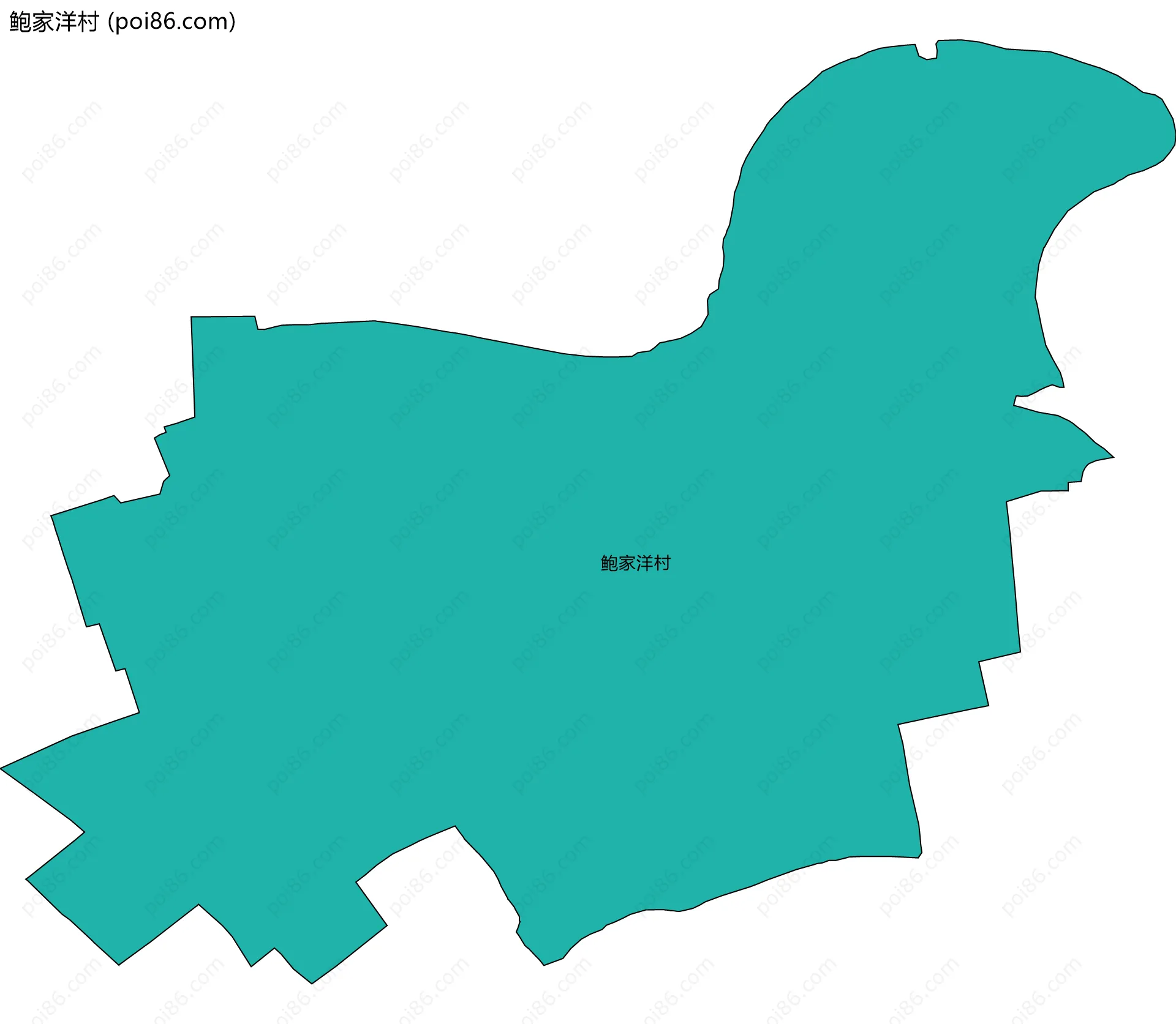 鲍家洋村边界地图