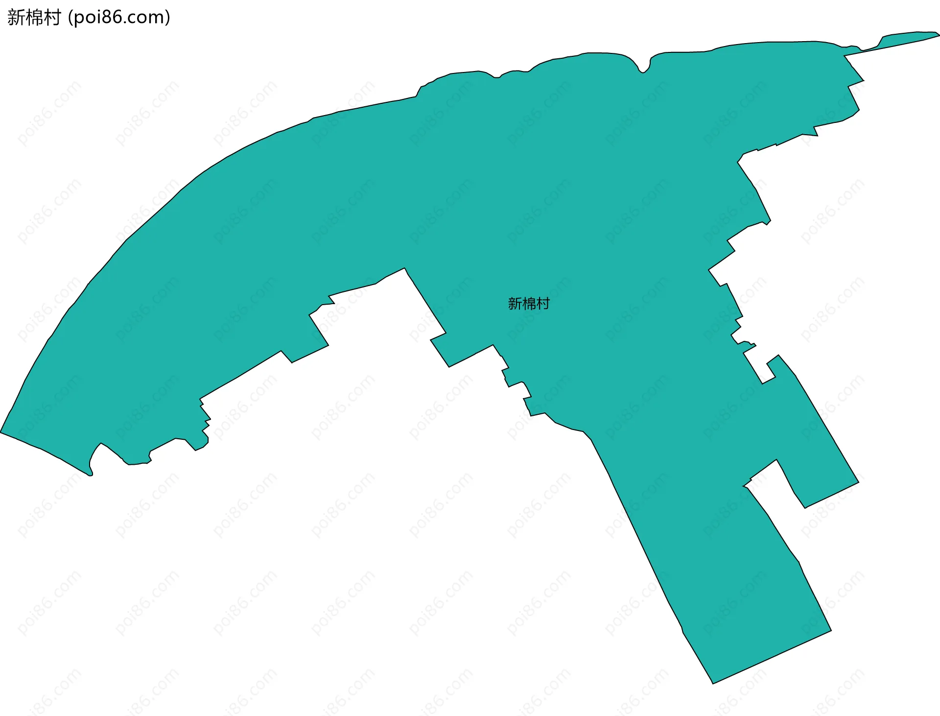 新棉村边界地图