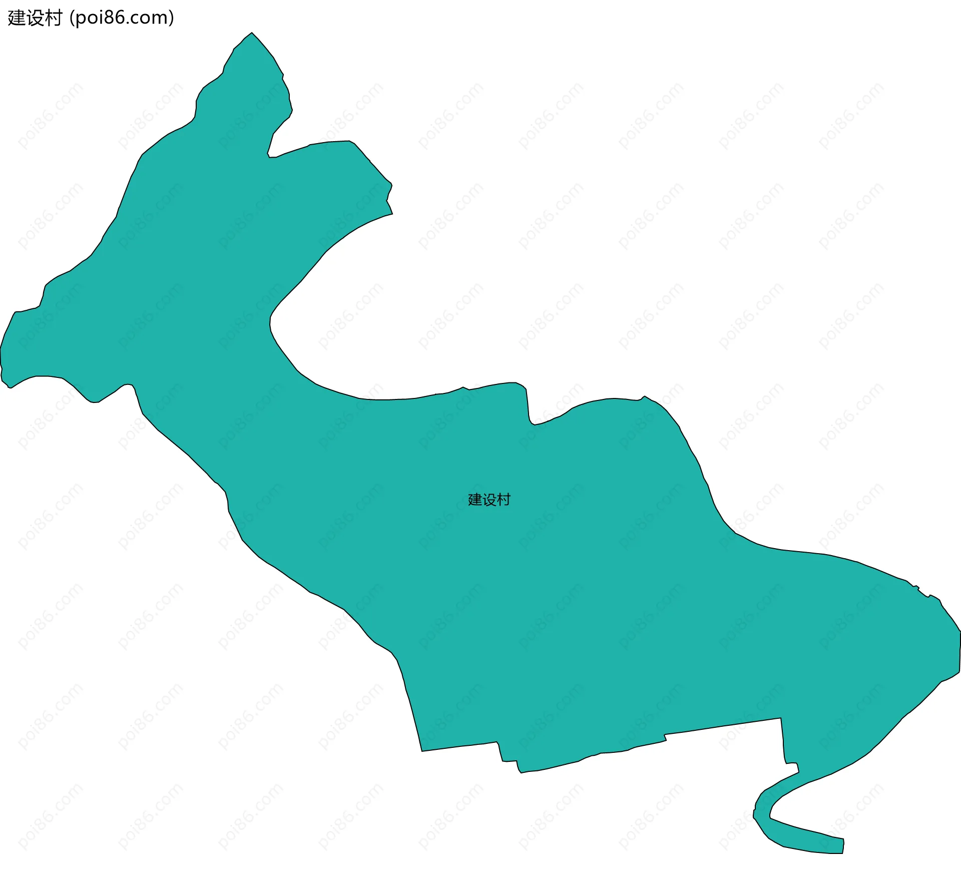 建设村边界地图