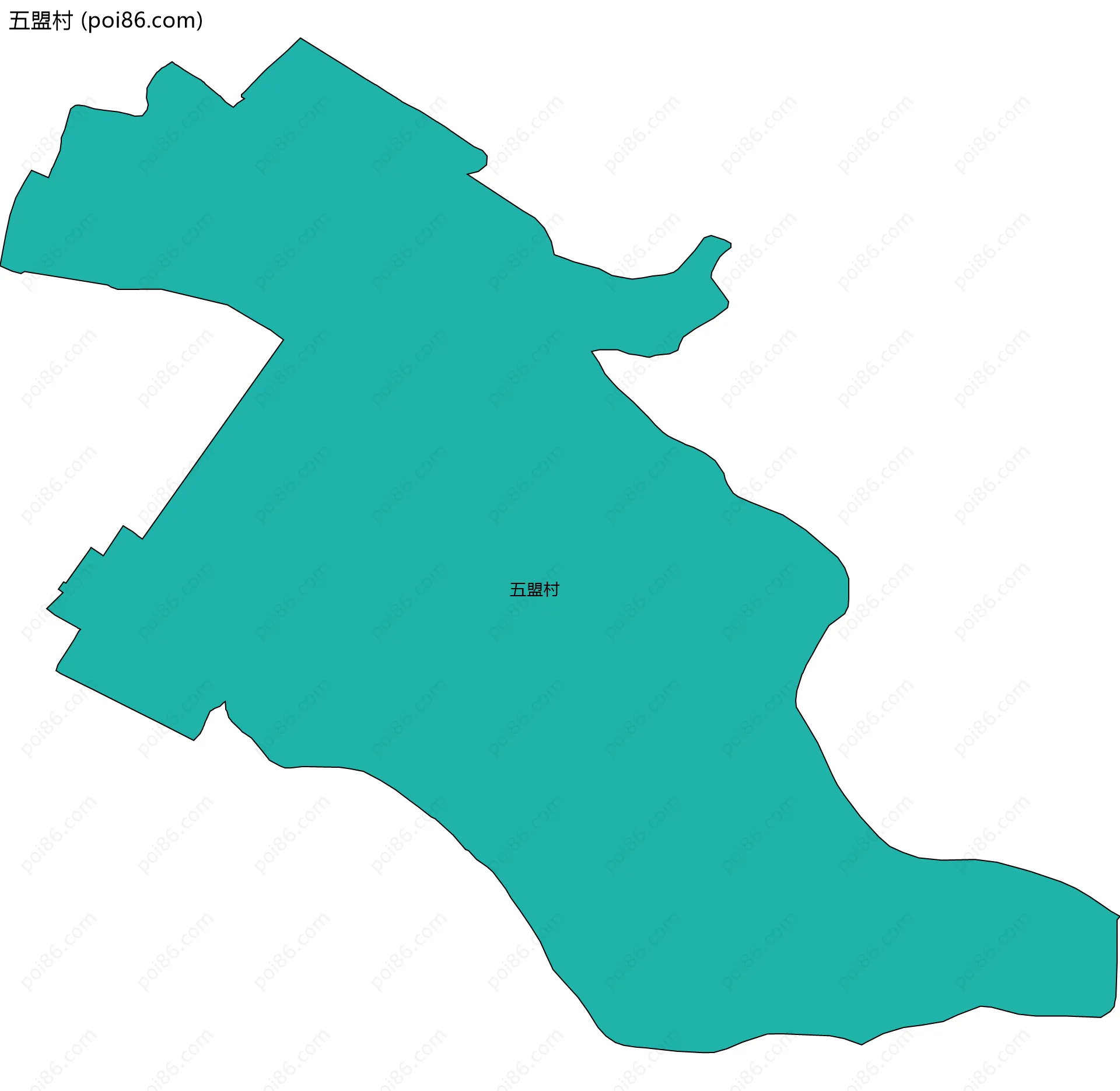 五盟村边界地图