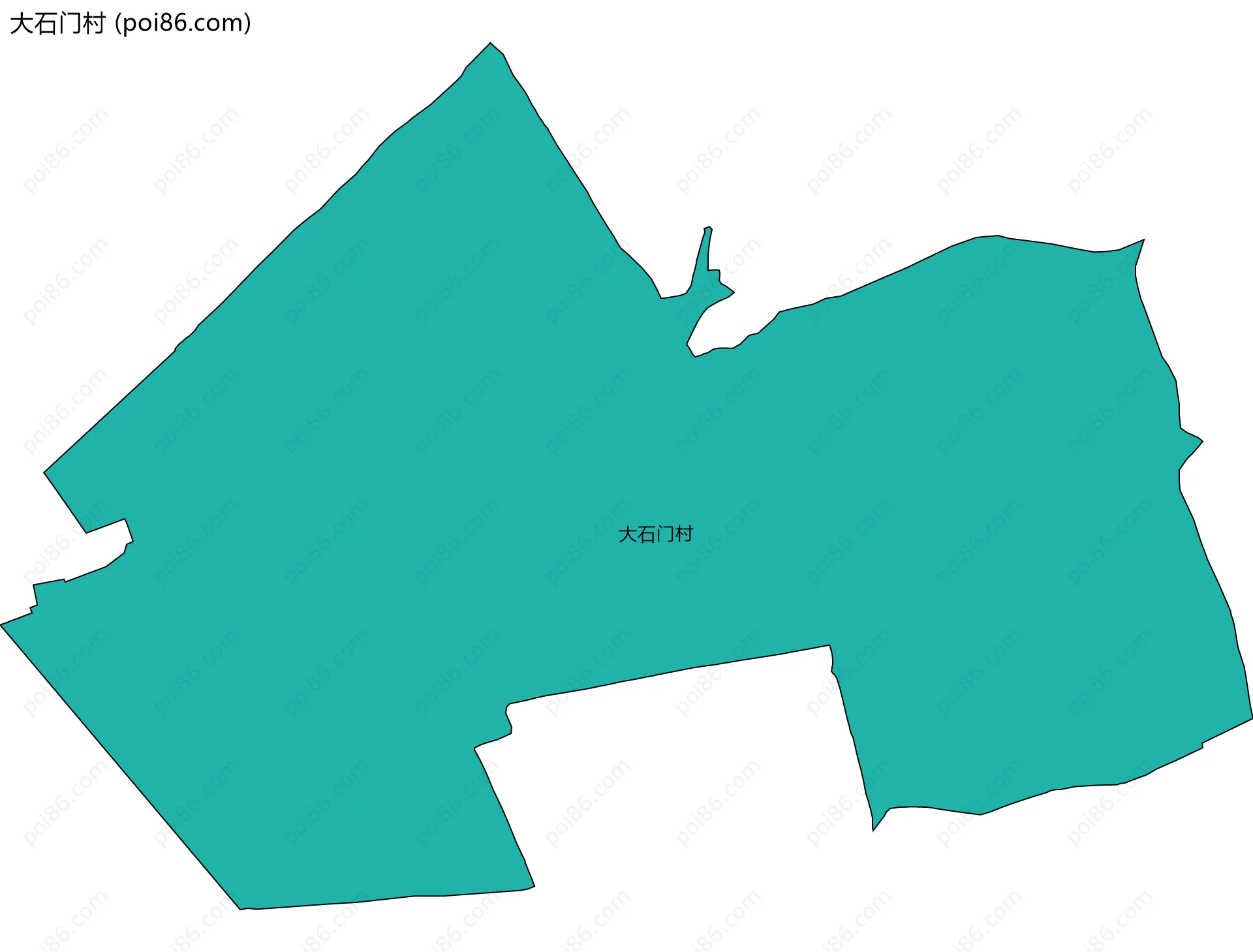 大石门村边界地图