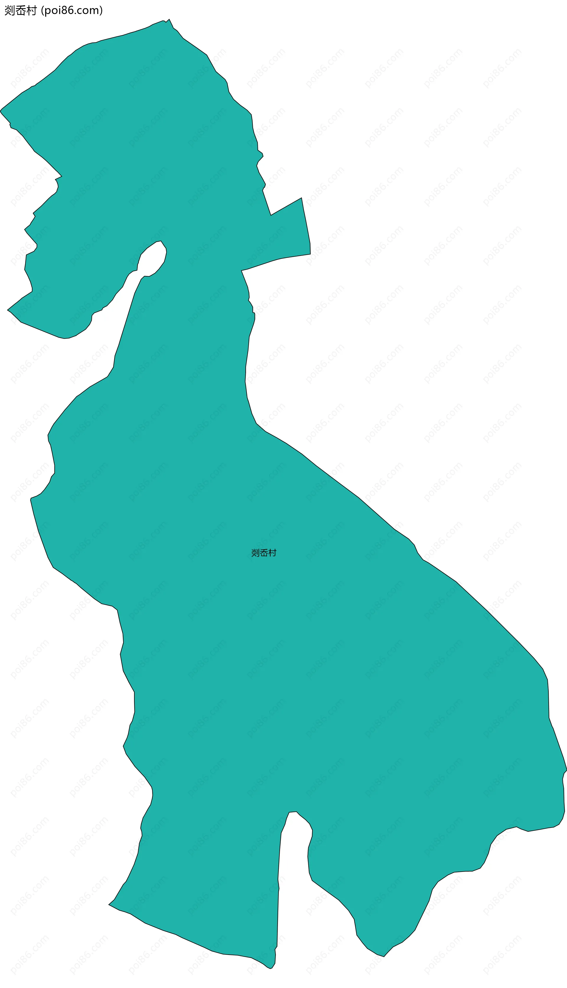 剡岙村边界地图