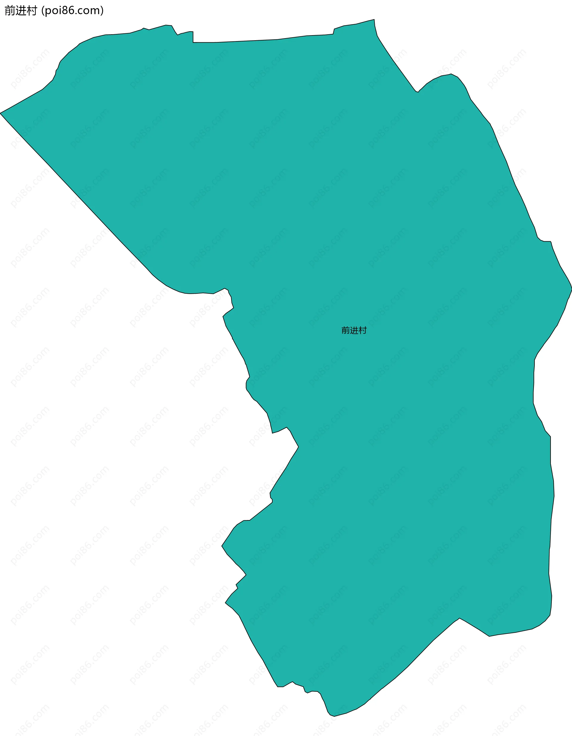 前进村边界地图