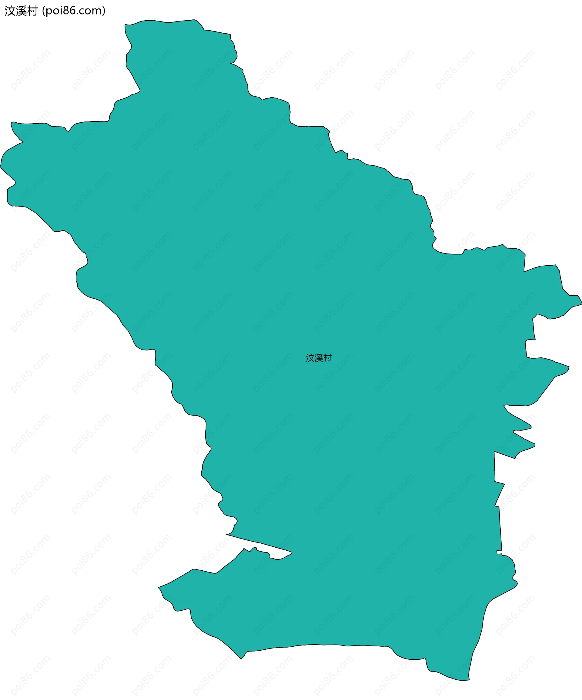 汶溪村边界地图