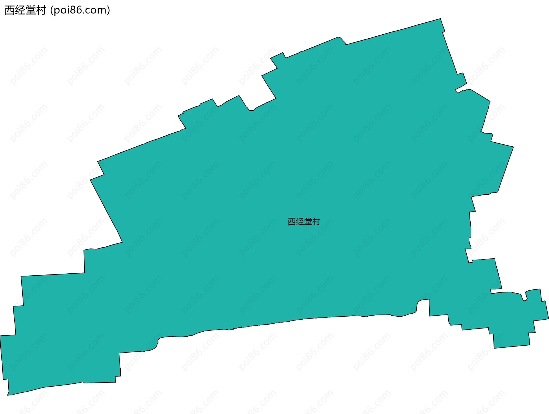 西经堂村边界地图