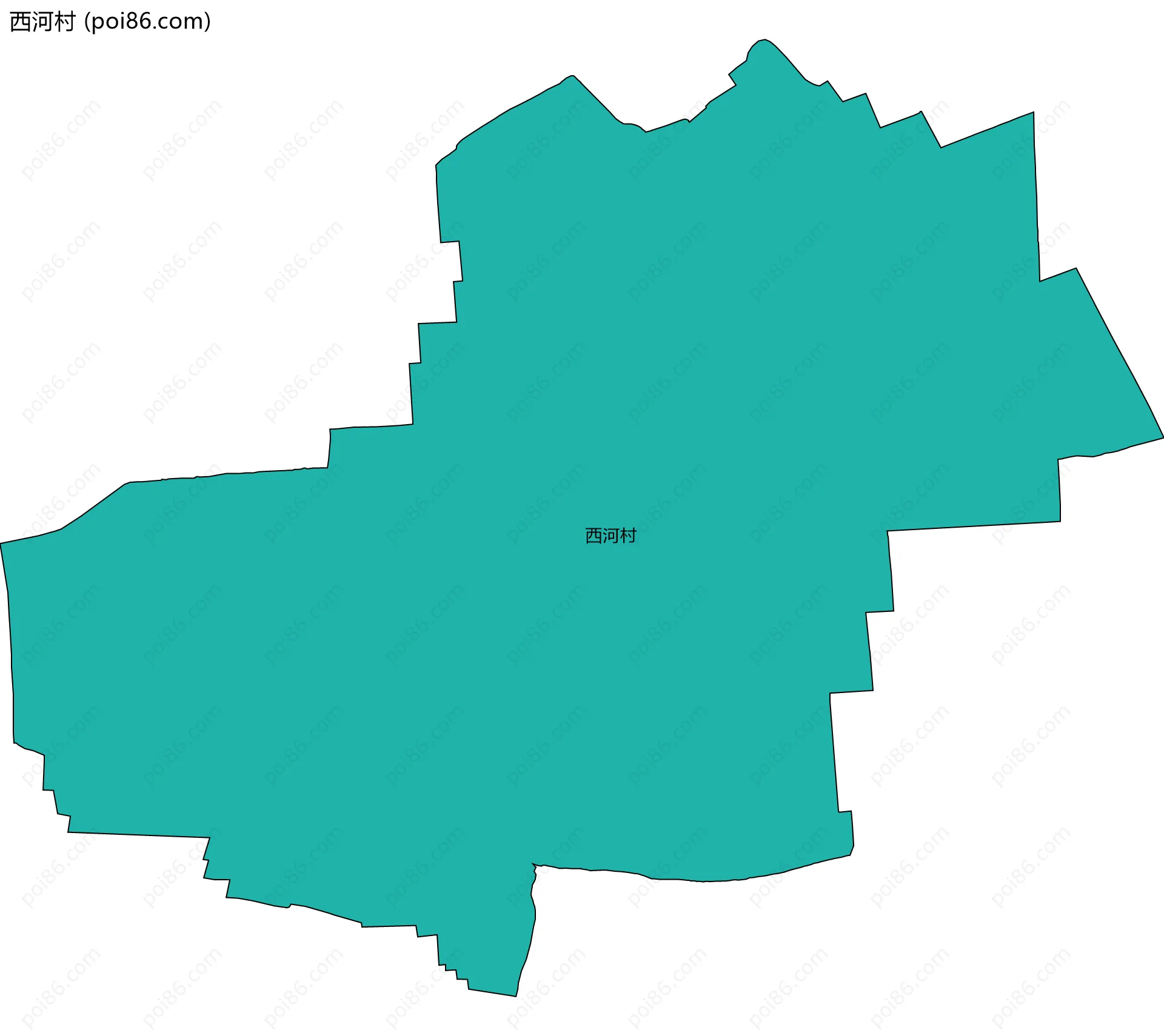 西河村边界地图