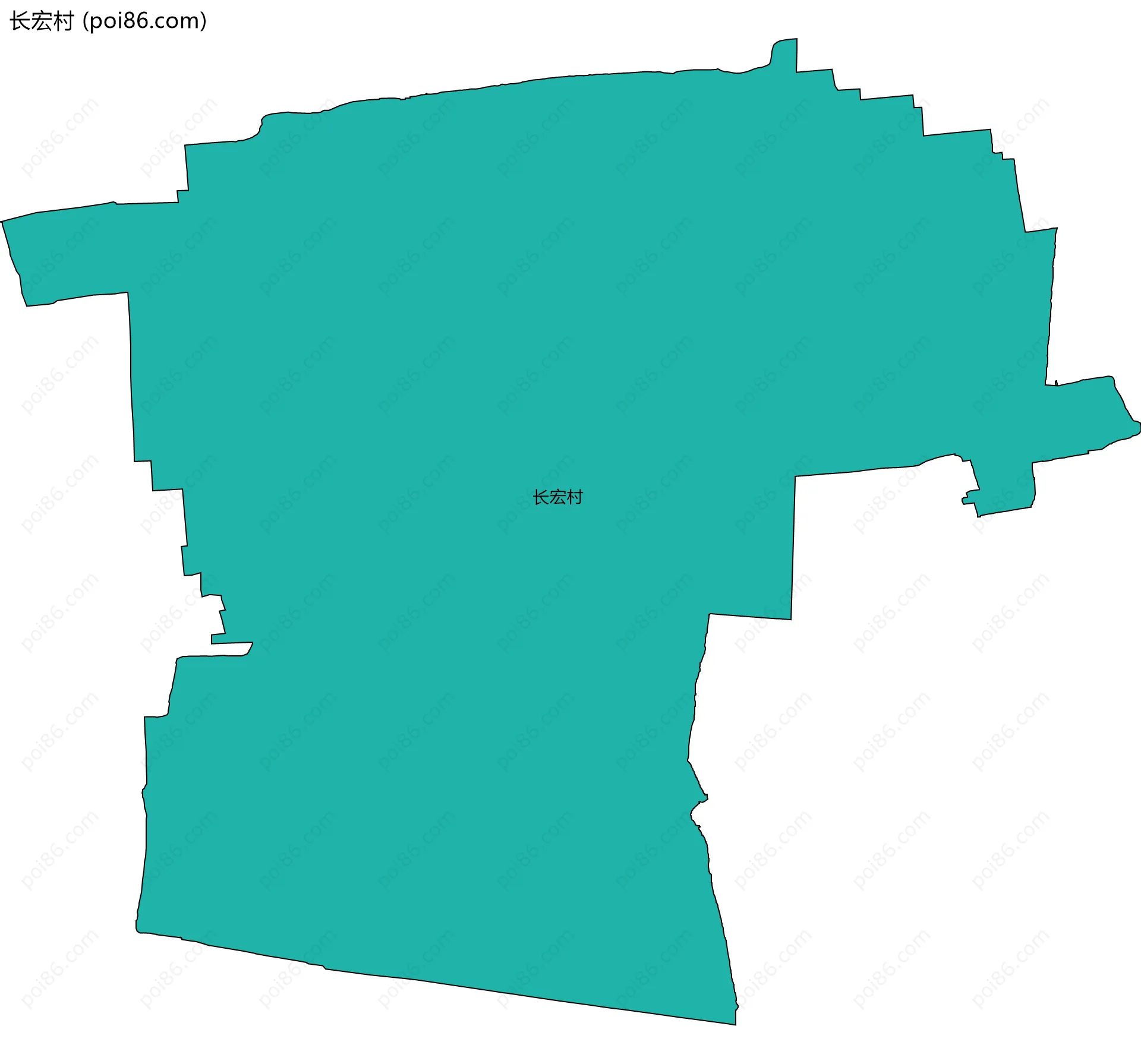 长宏村边界地图