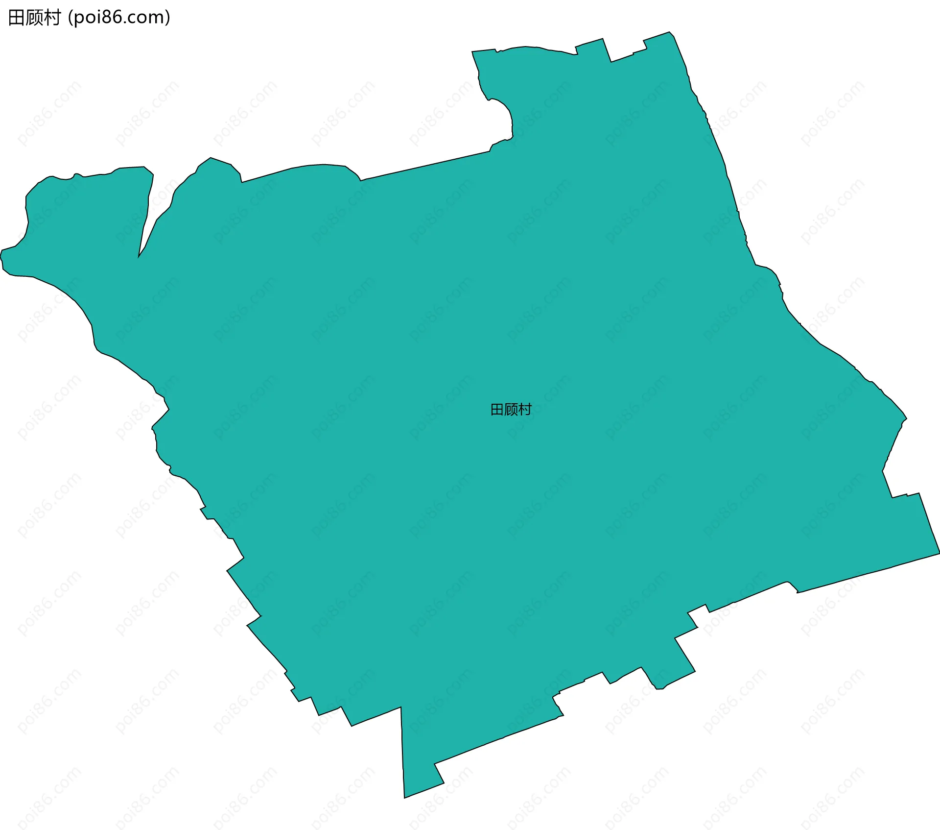 田顾村边界地图