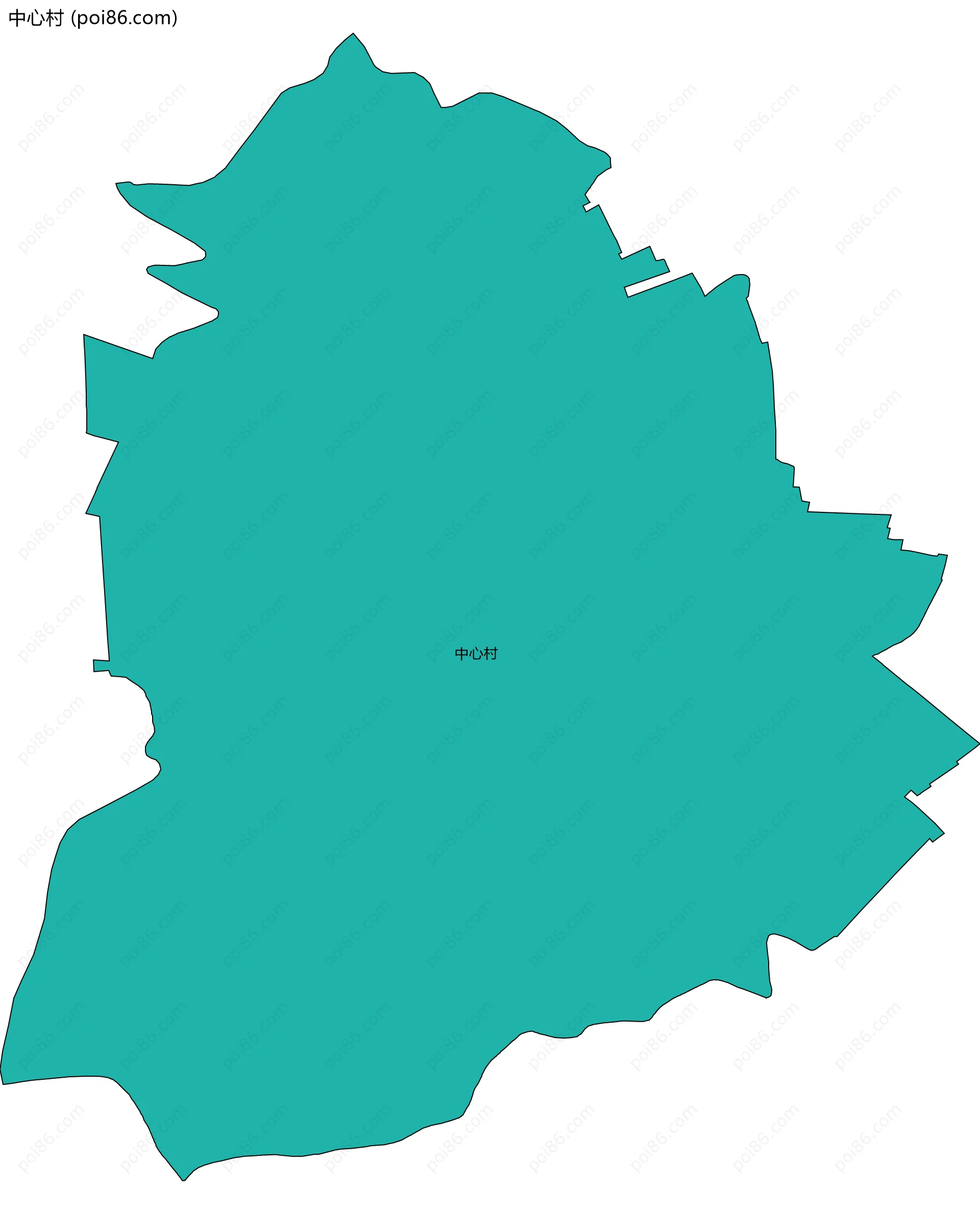 中心村边界地图
