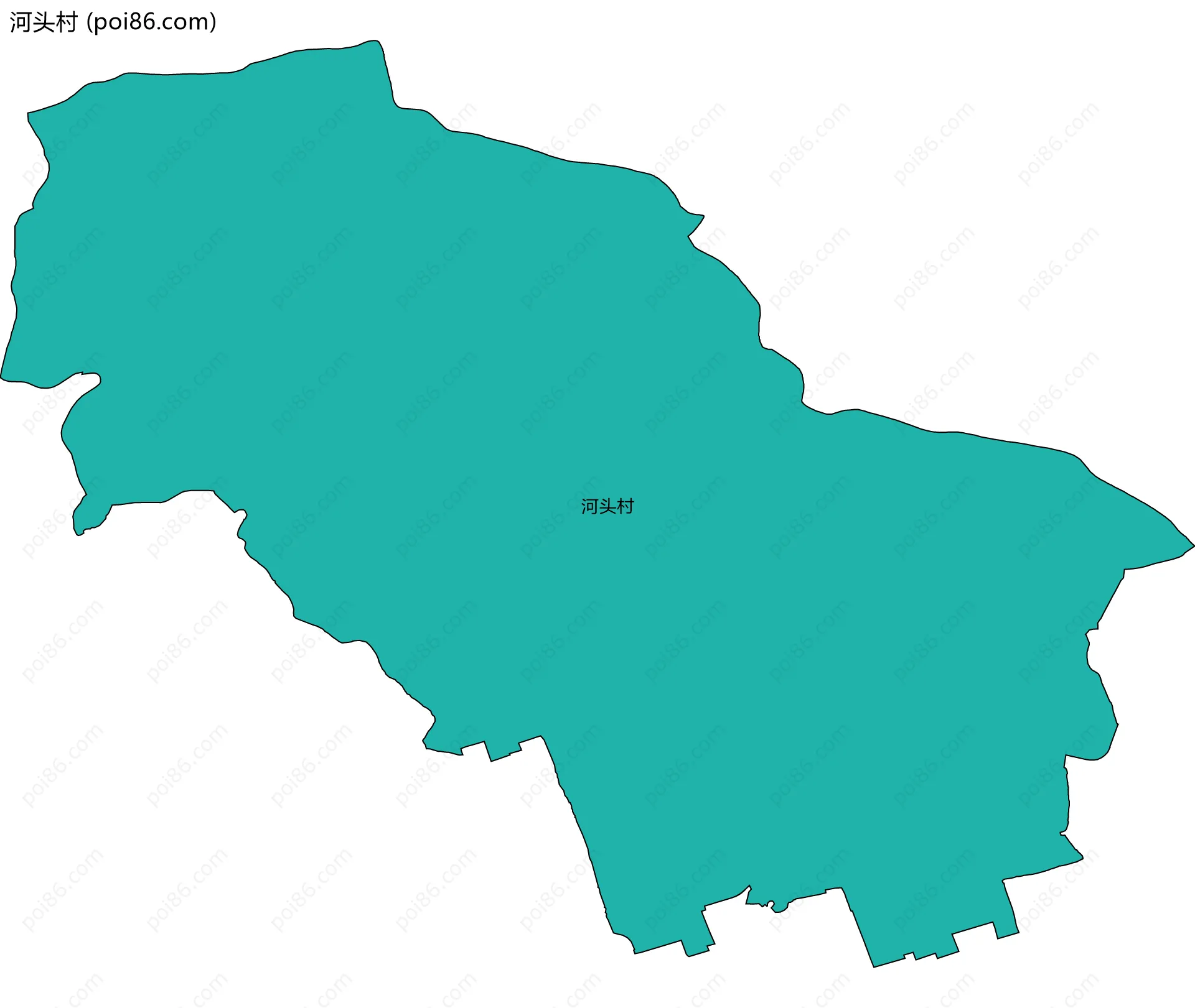 河头村边界地图