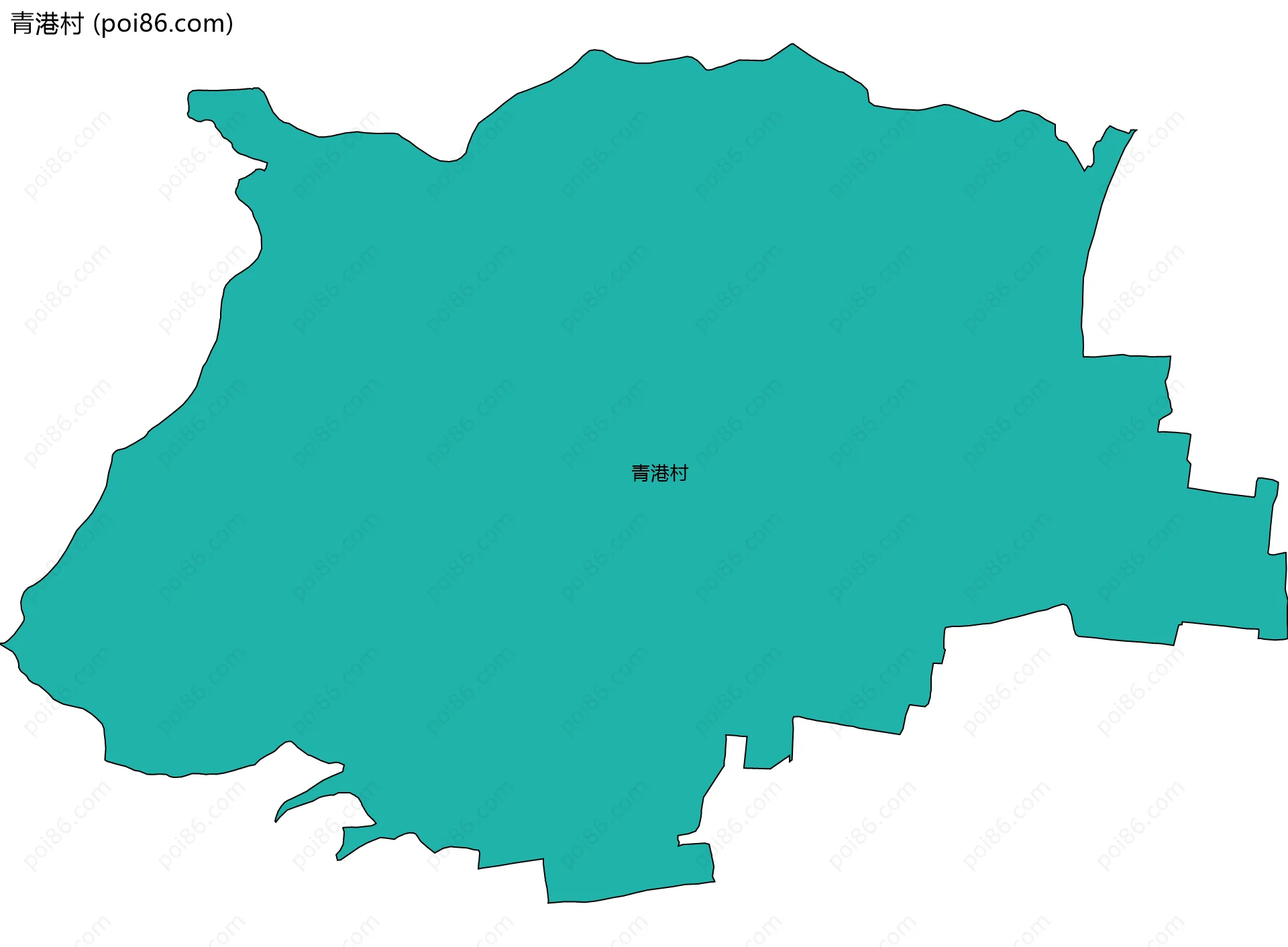 青港村边界地图