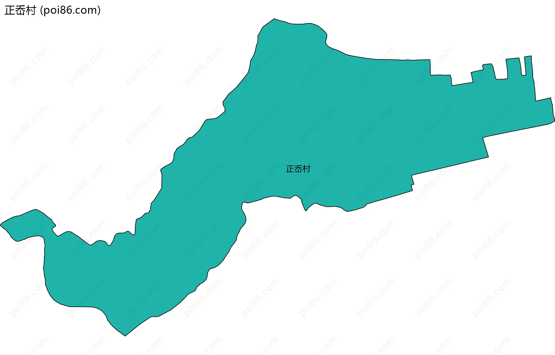 正岙村边界地图