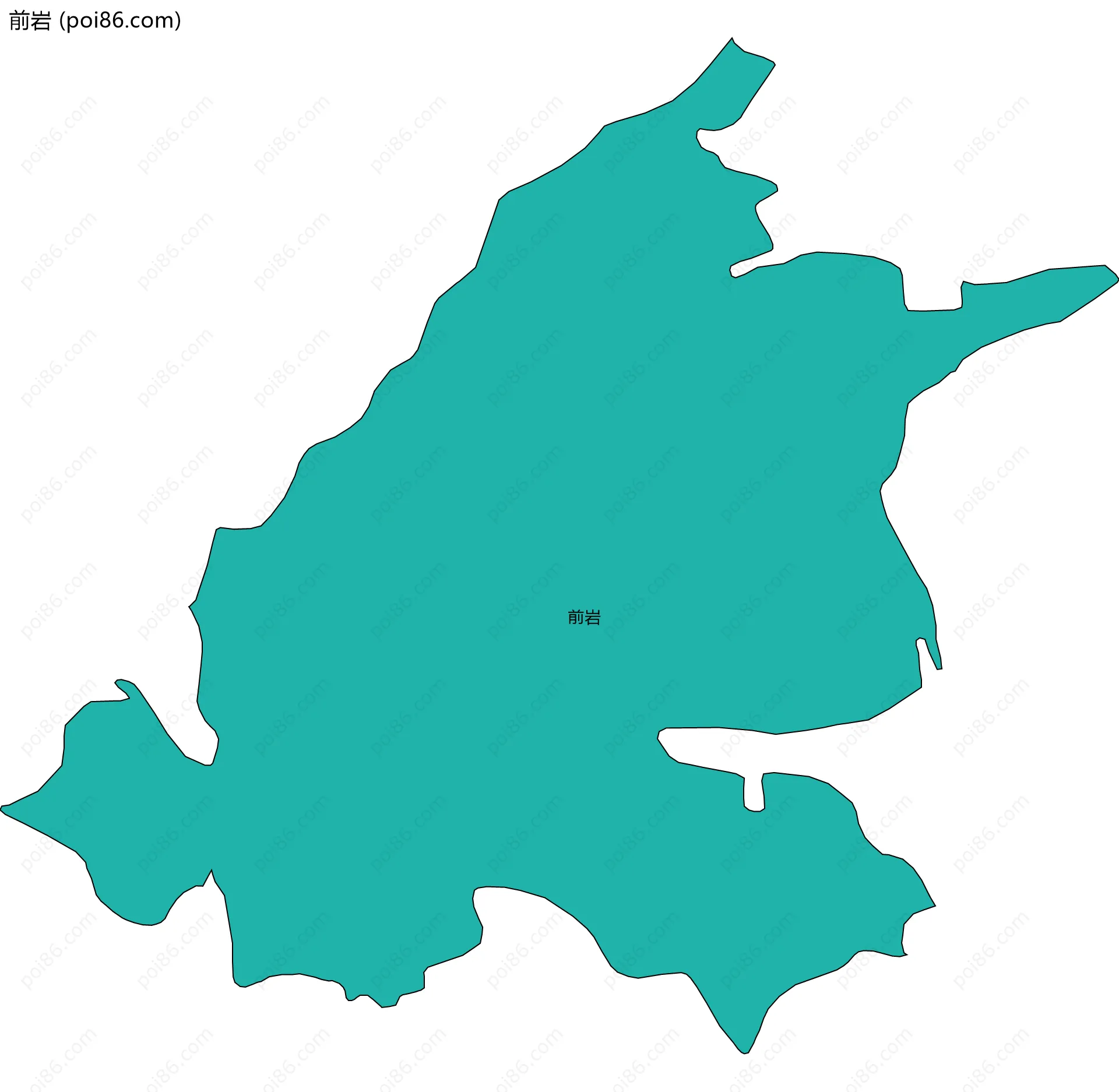前岩边界地图