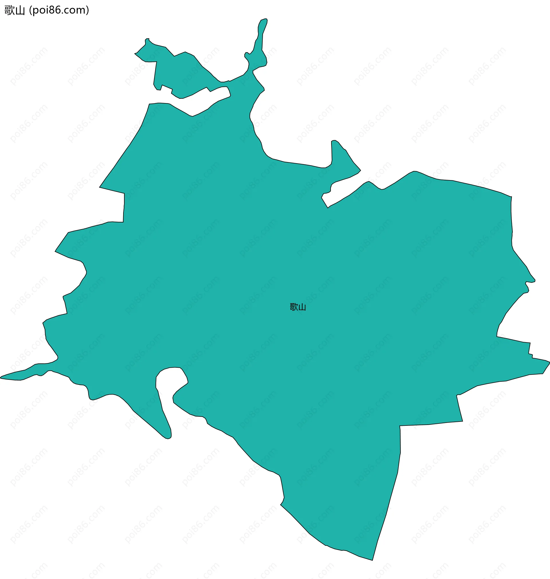歌山边界地图