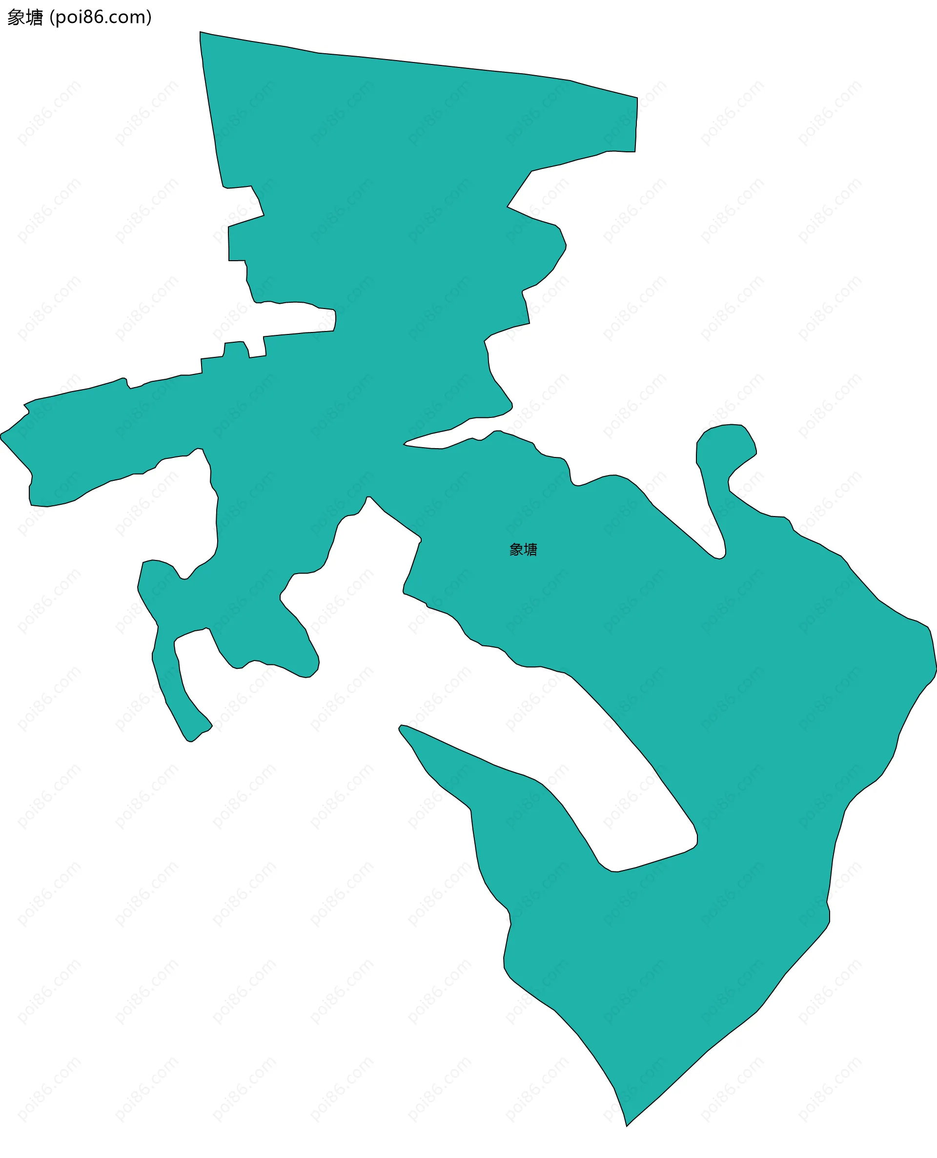 象塘边界地图