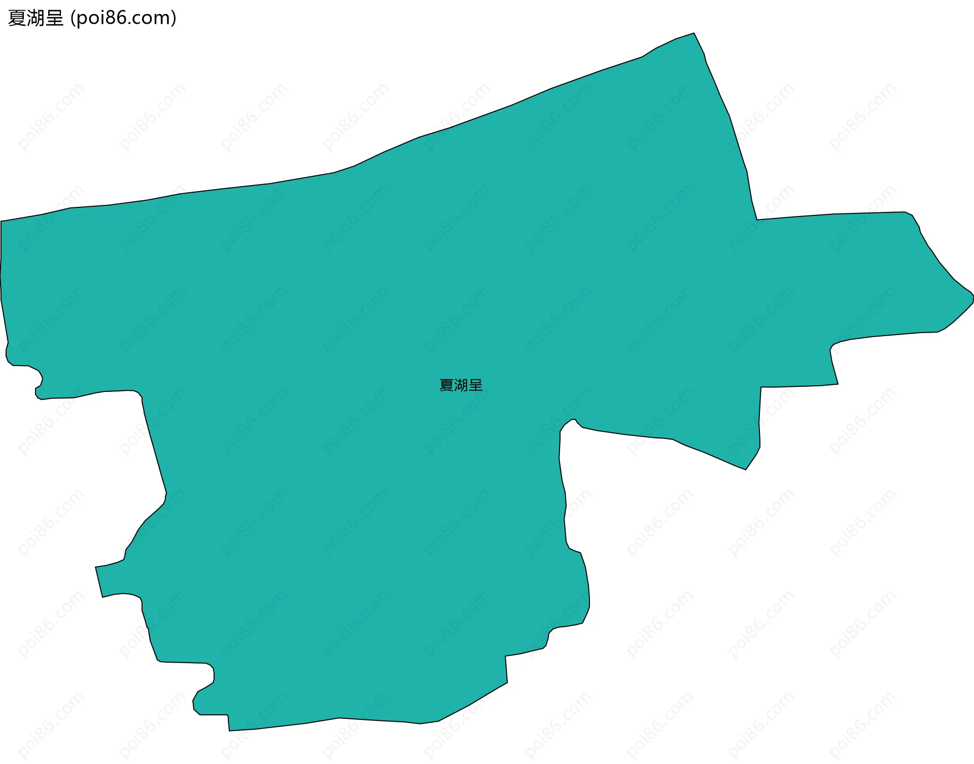 夏湖呈边界地图