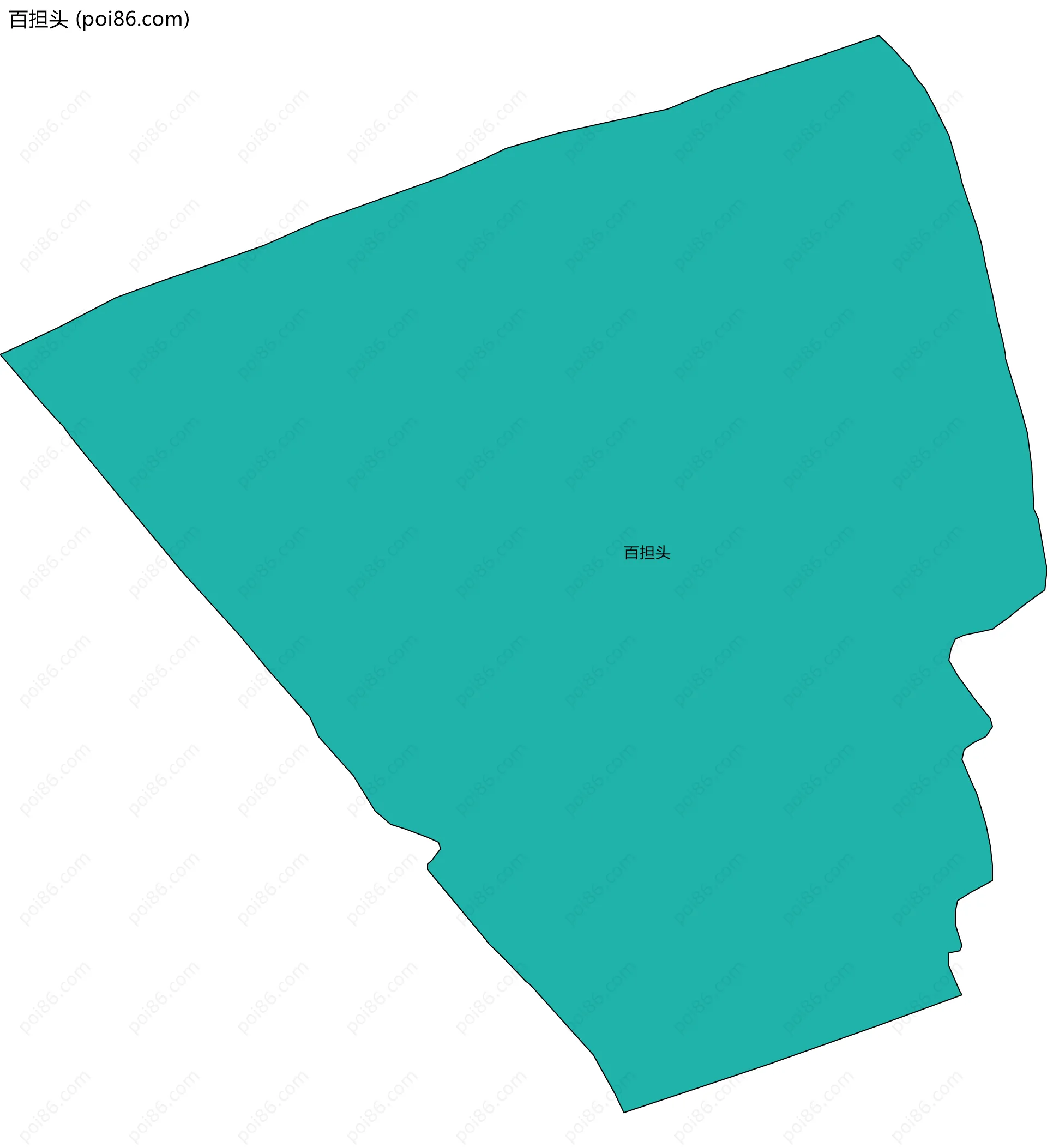 百担头边界地图