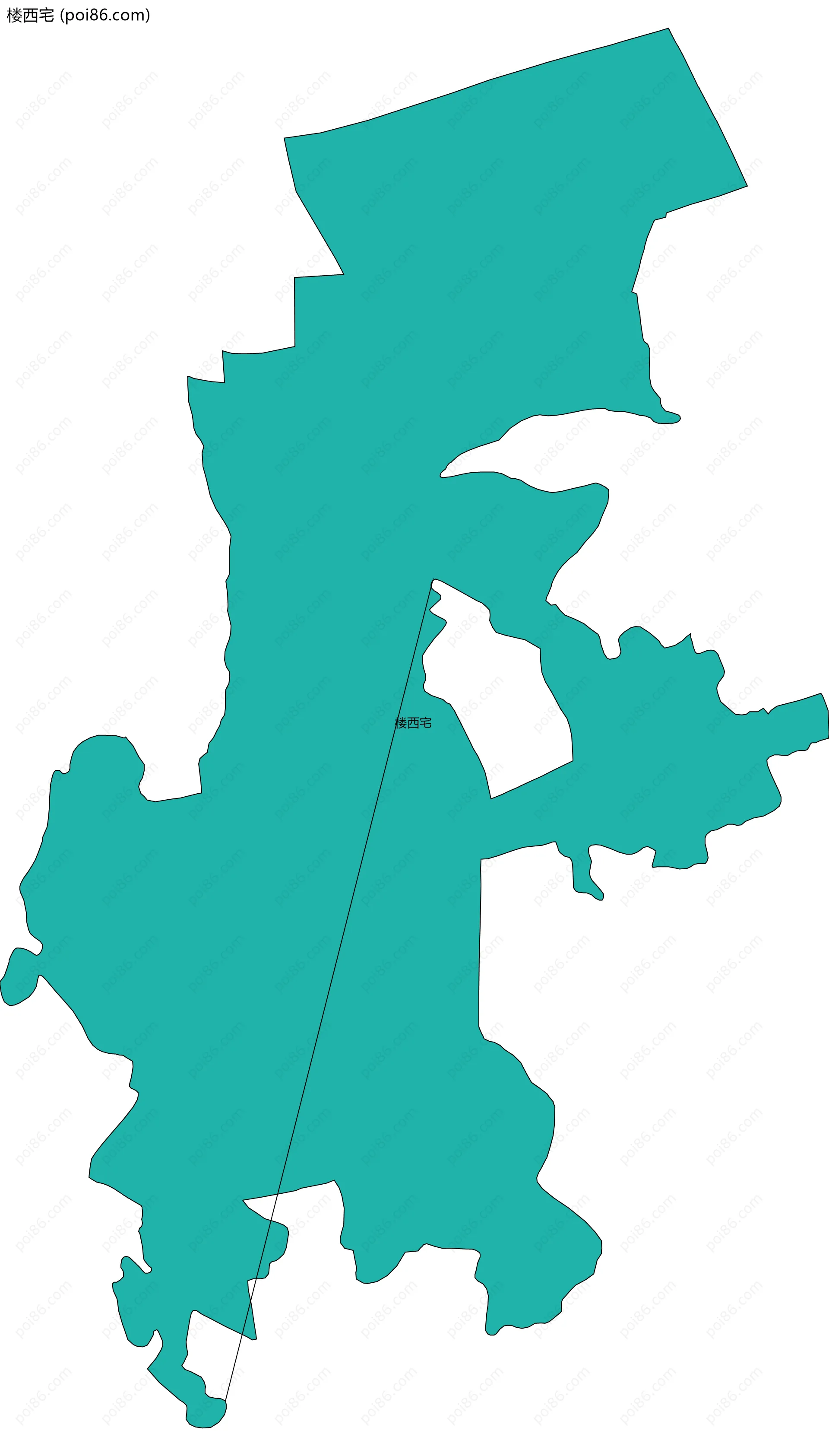 楼西宅边界地图