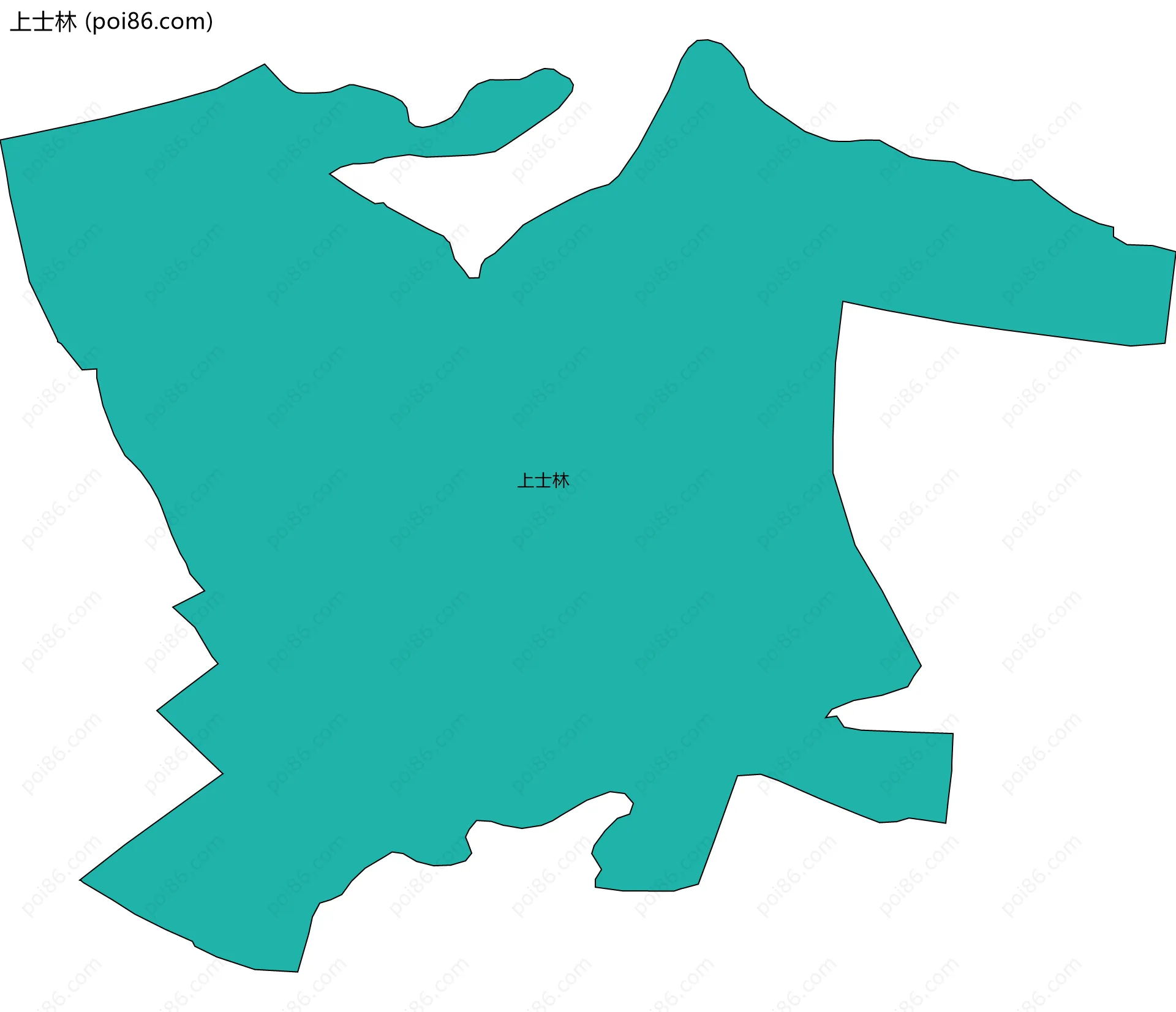 上士林边界地图