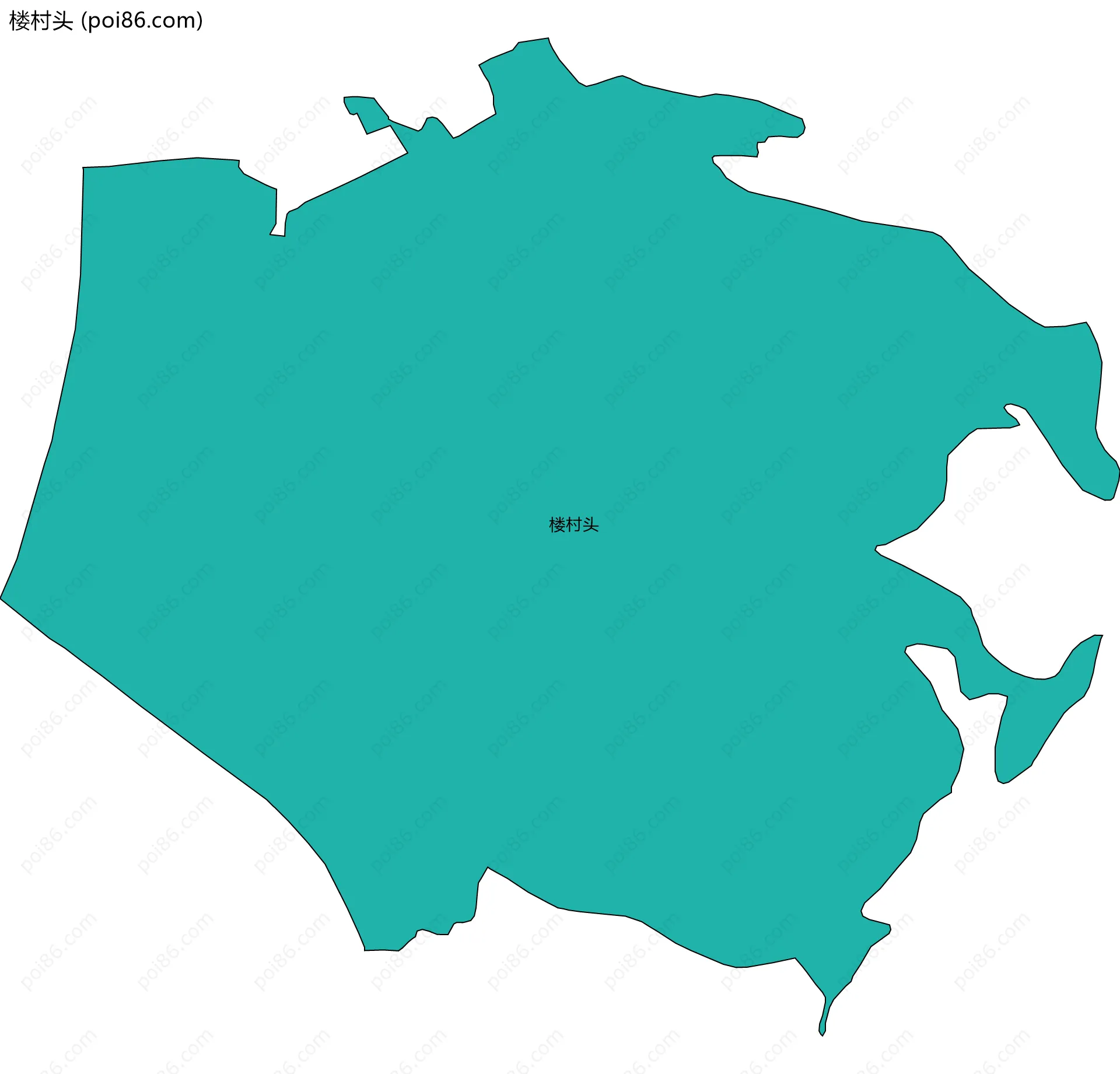 楼村头边界地图