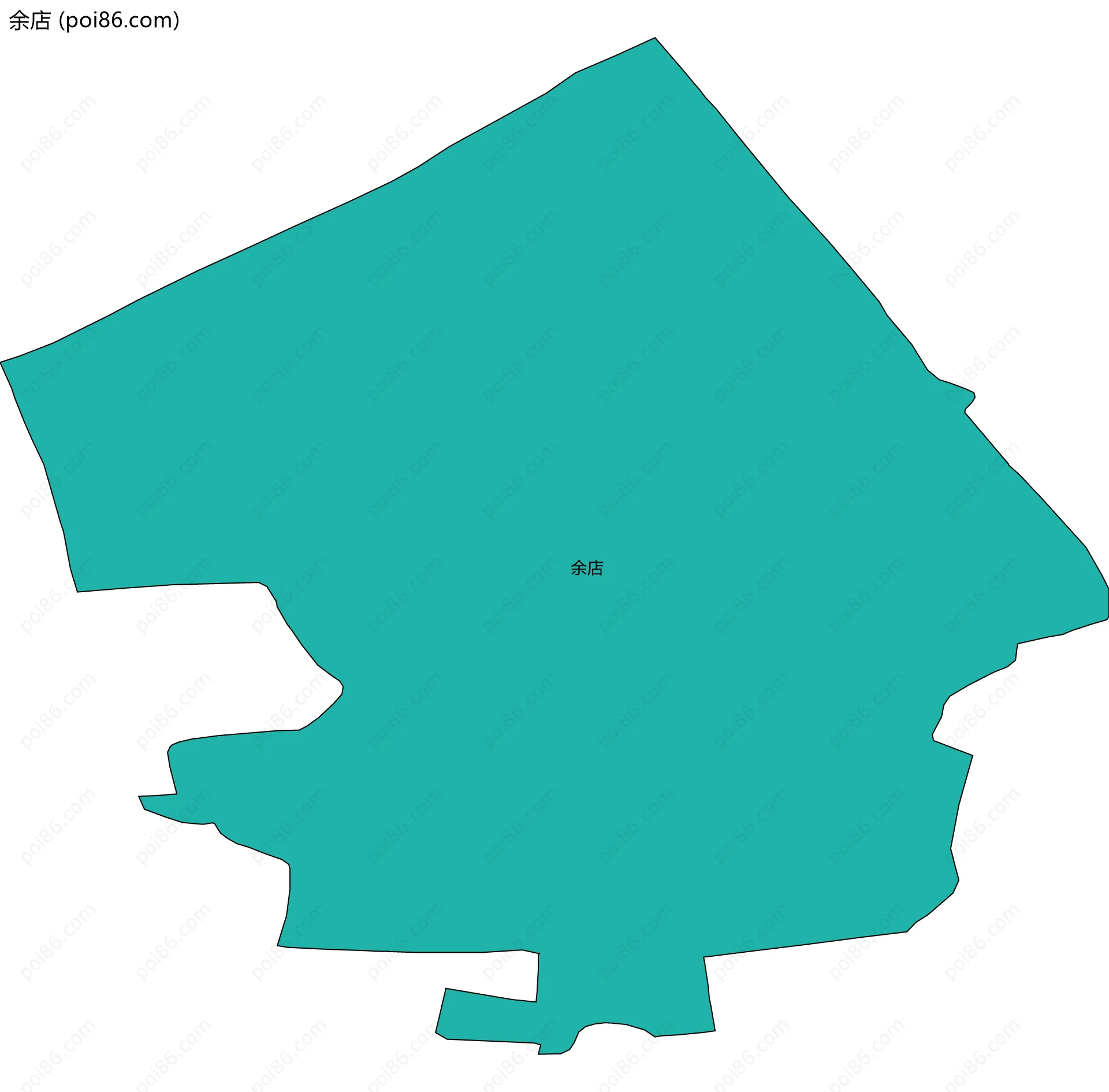 余店边界地图