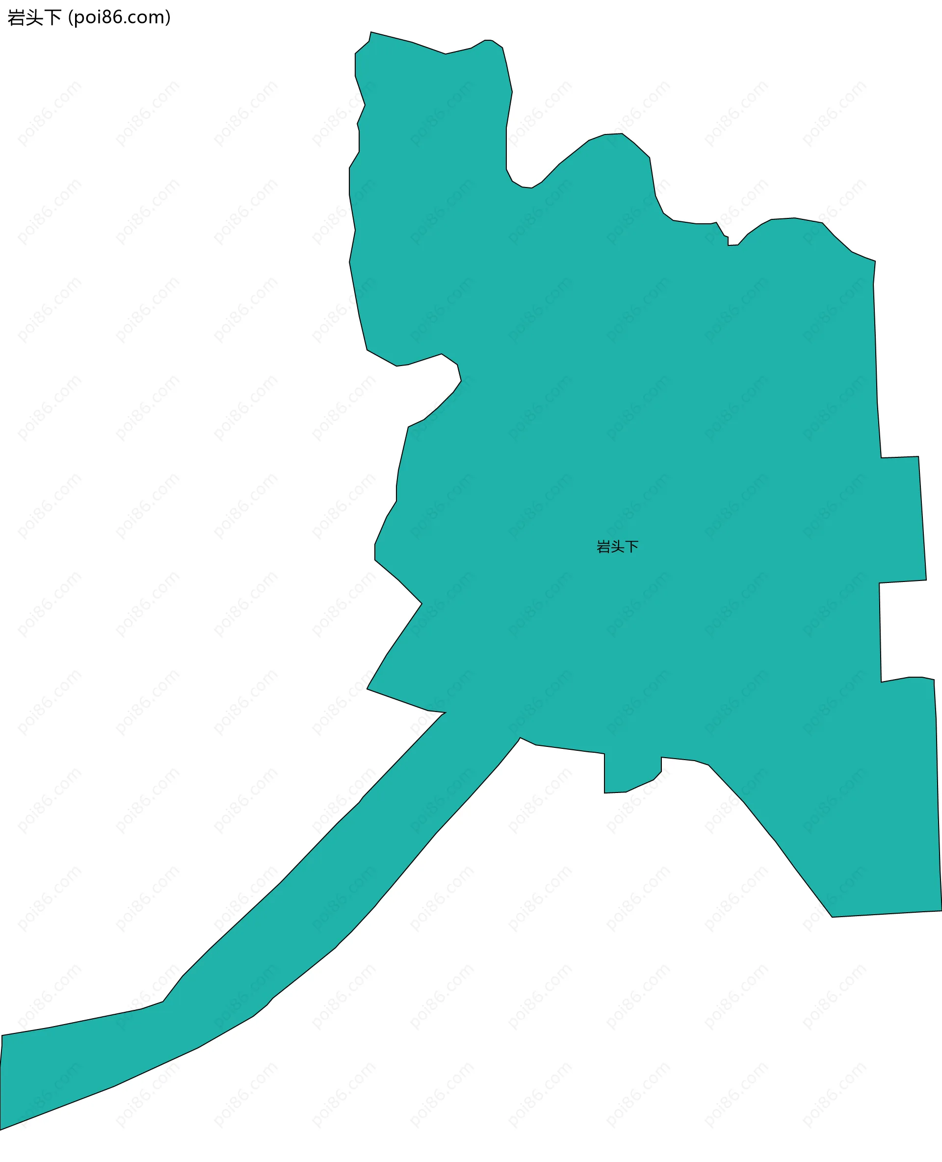 岩头下边界地图