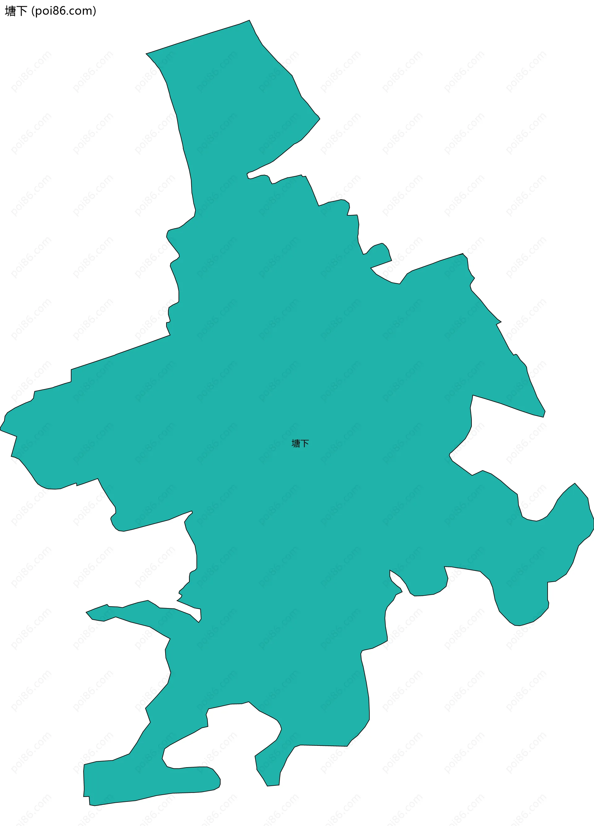 塘下边界地图