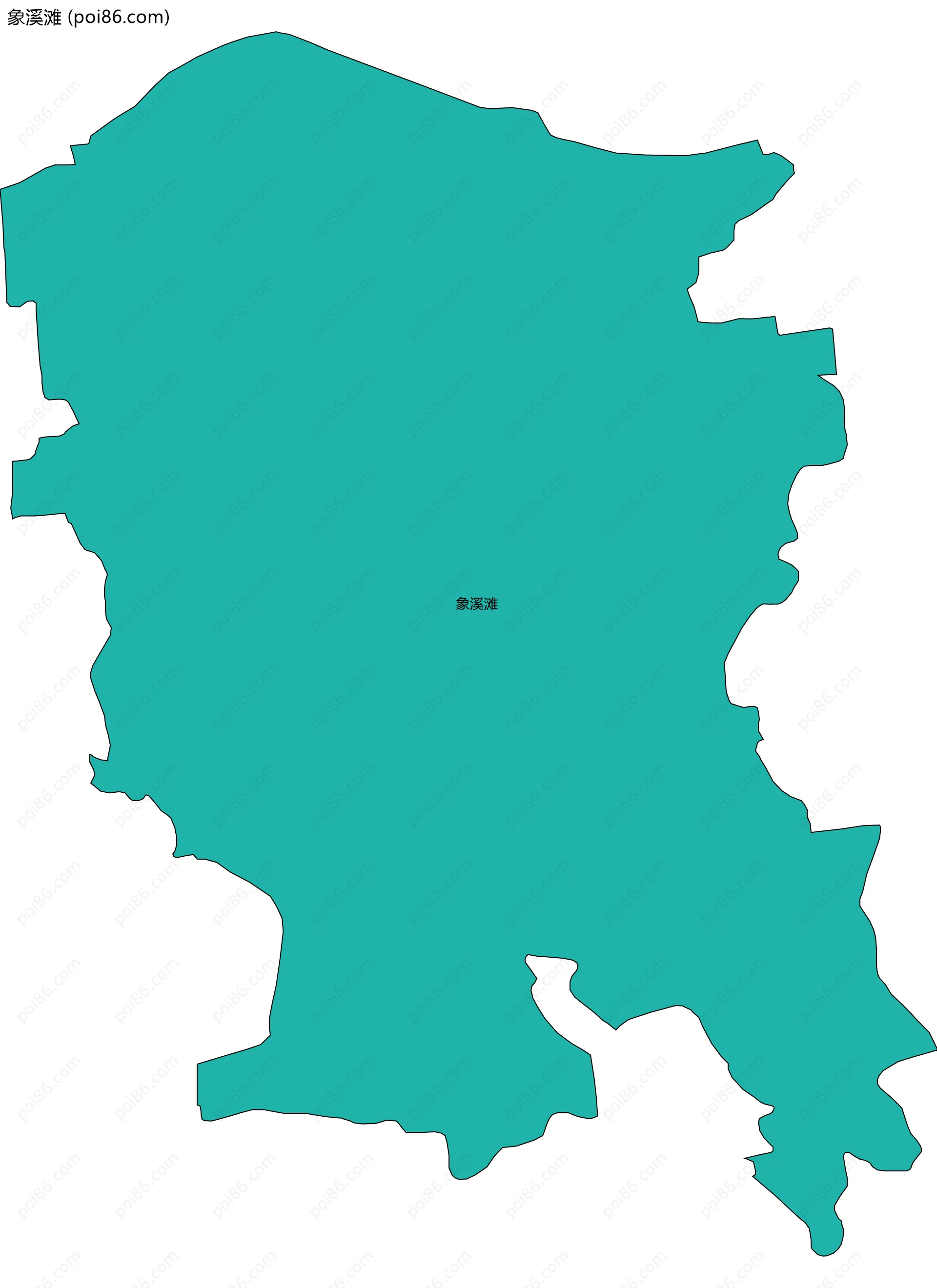 象溪滩边界地图