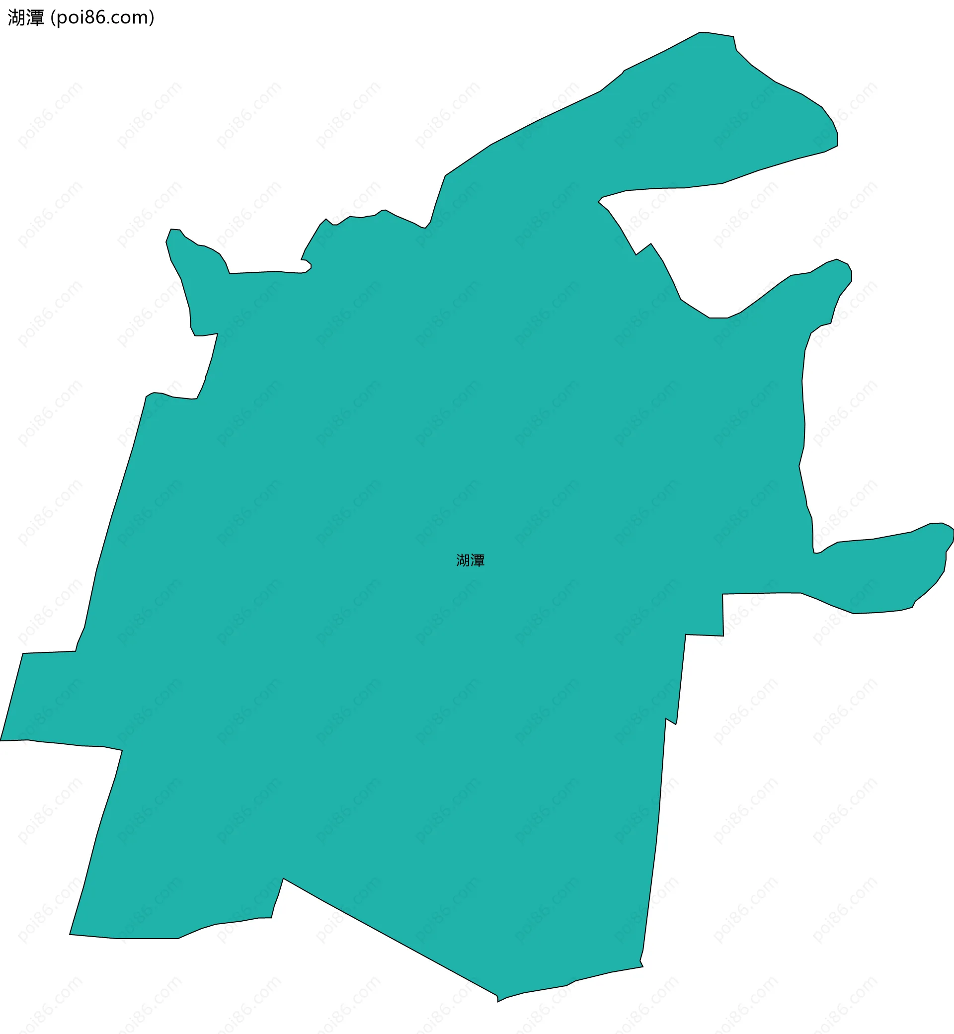 湖潭边界地图
