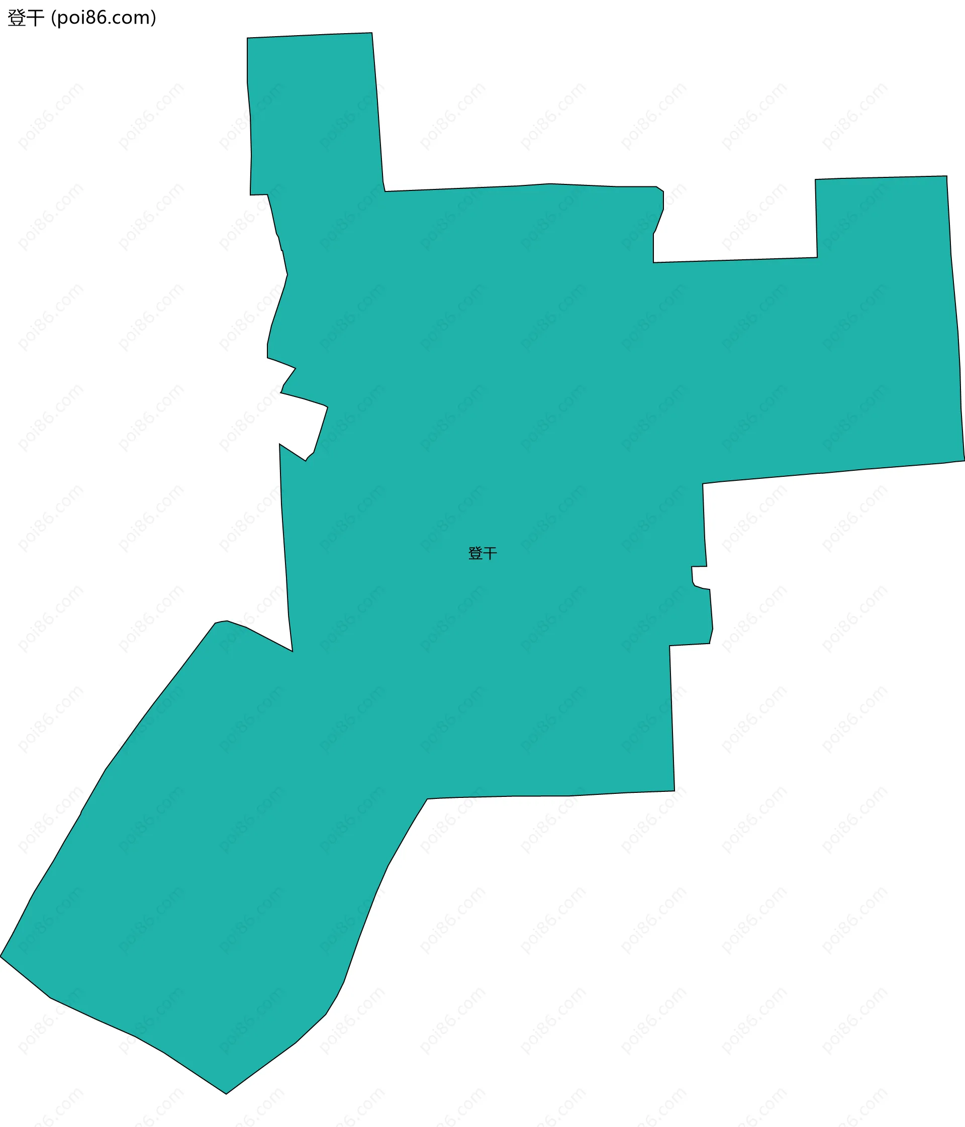 登干边界地图