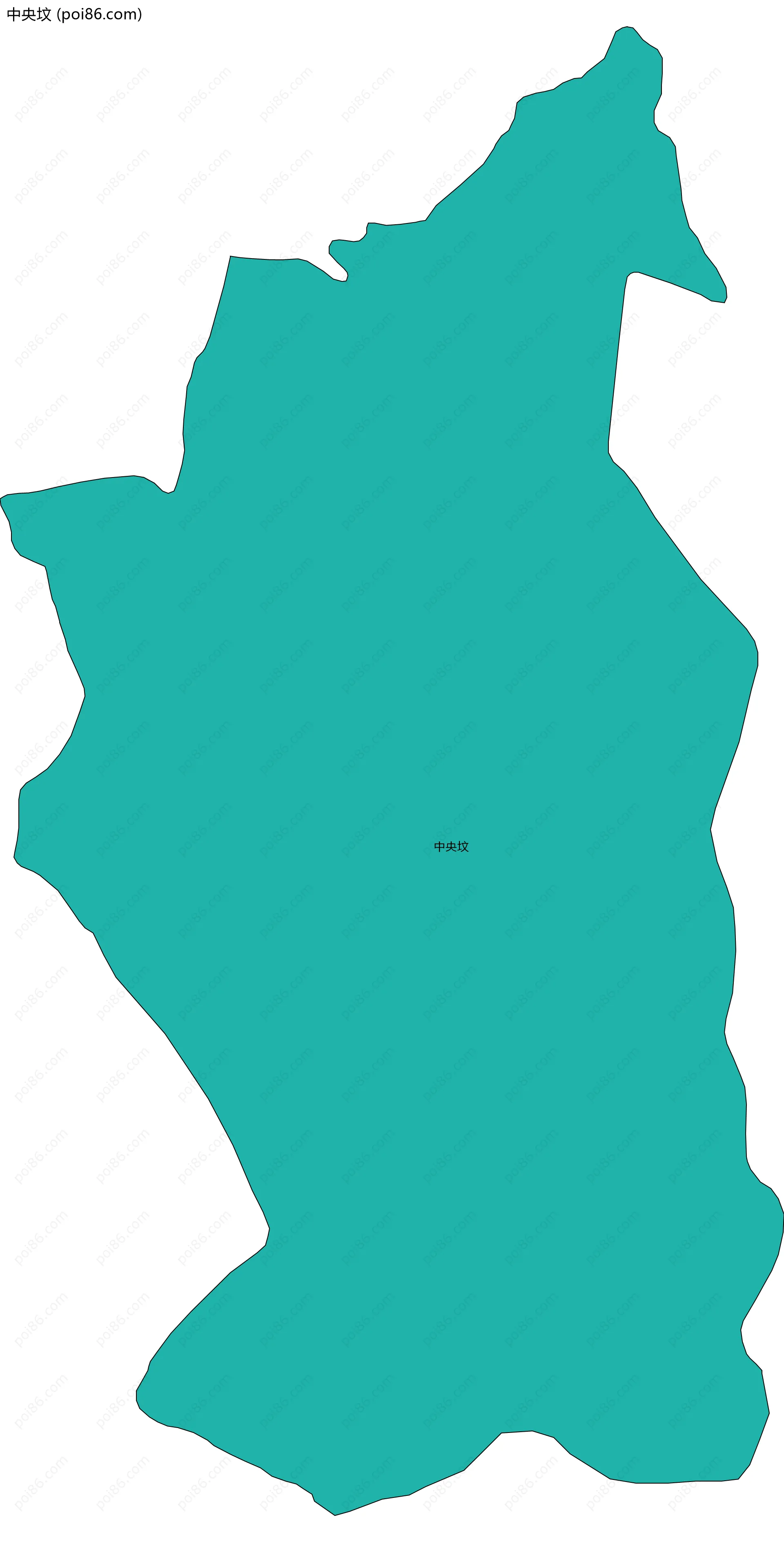 中央坟边界地图