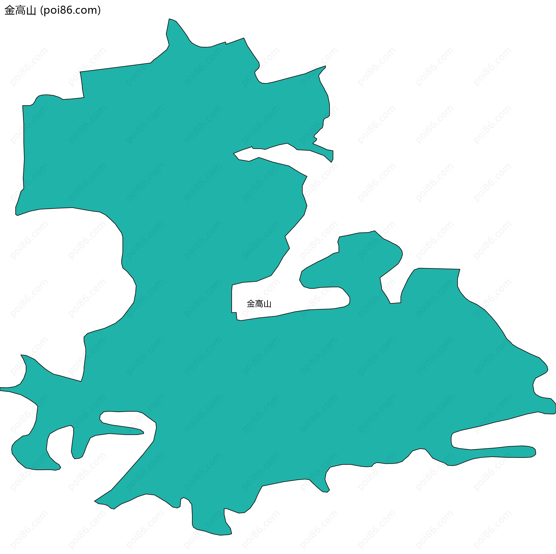 金高山边界地图