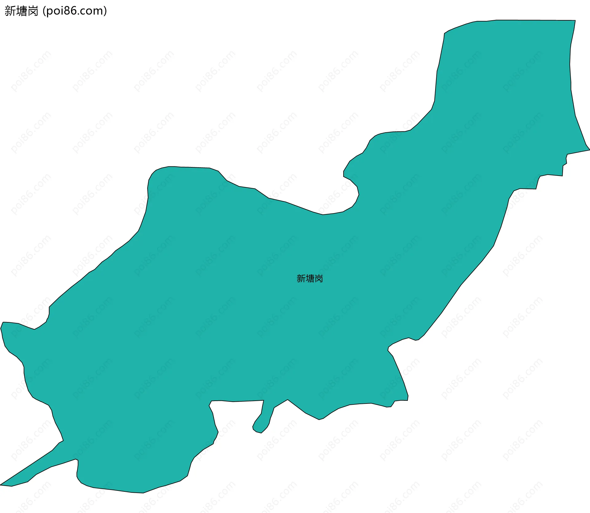 新塘岗边界地图