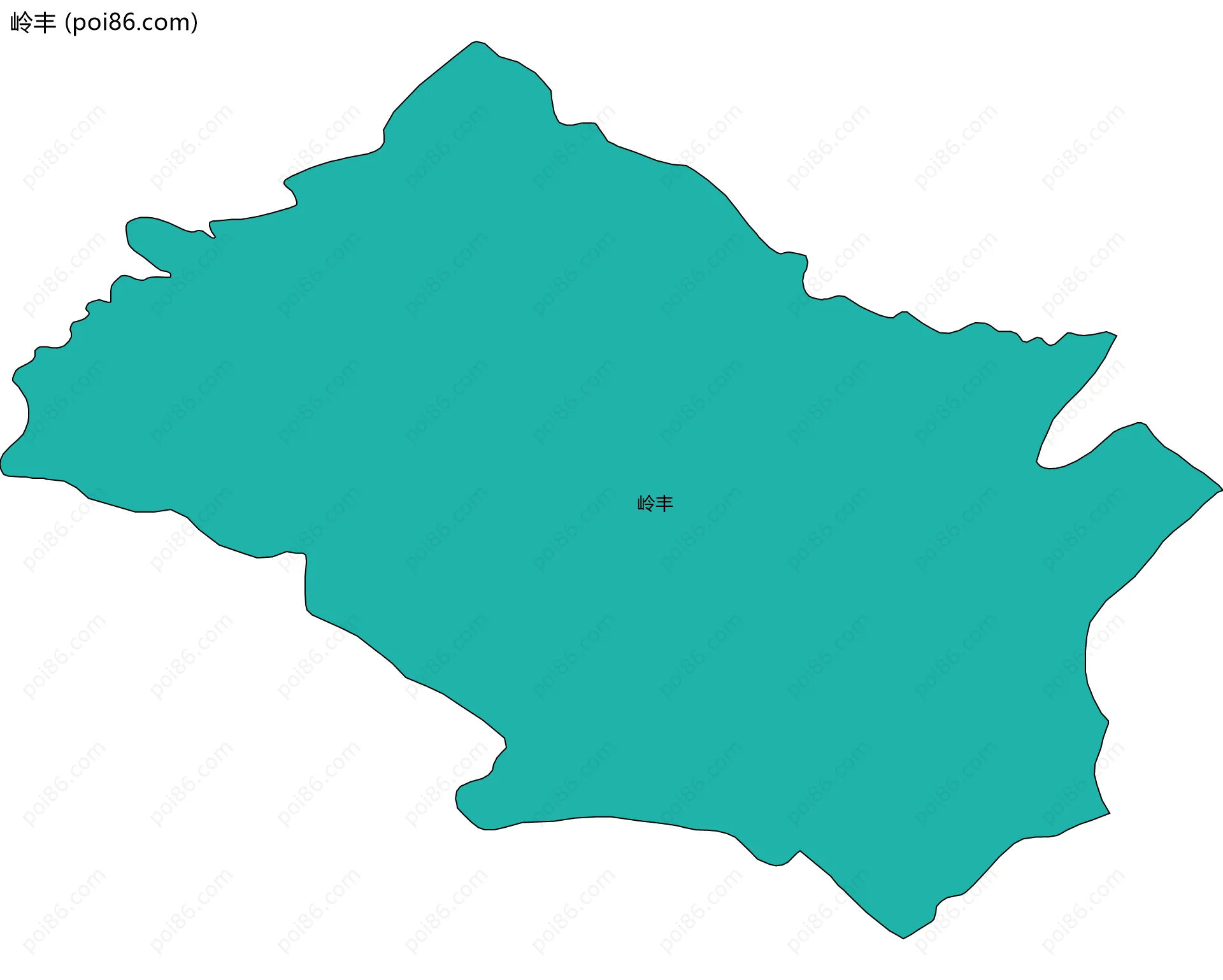岭丰边界地图