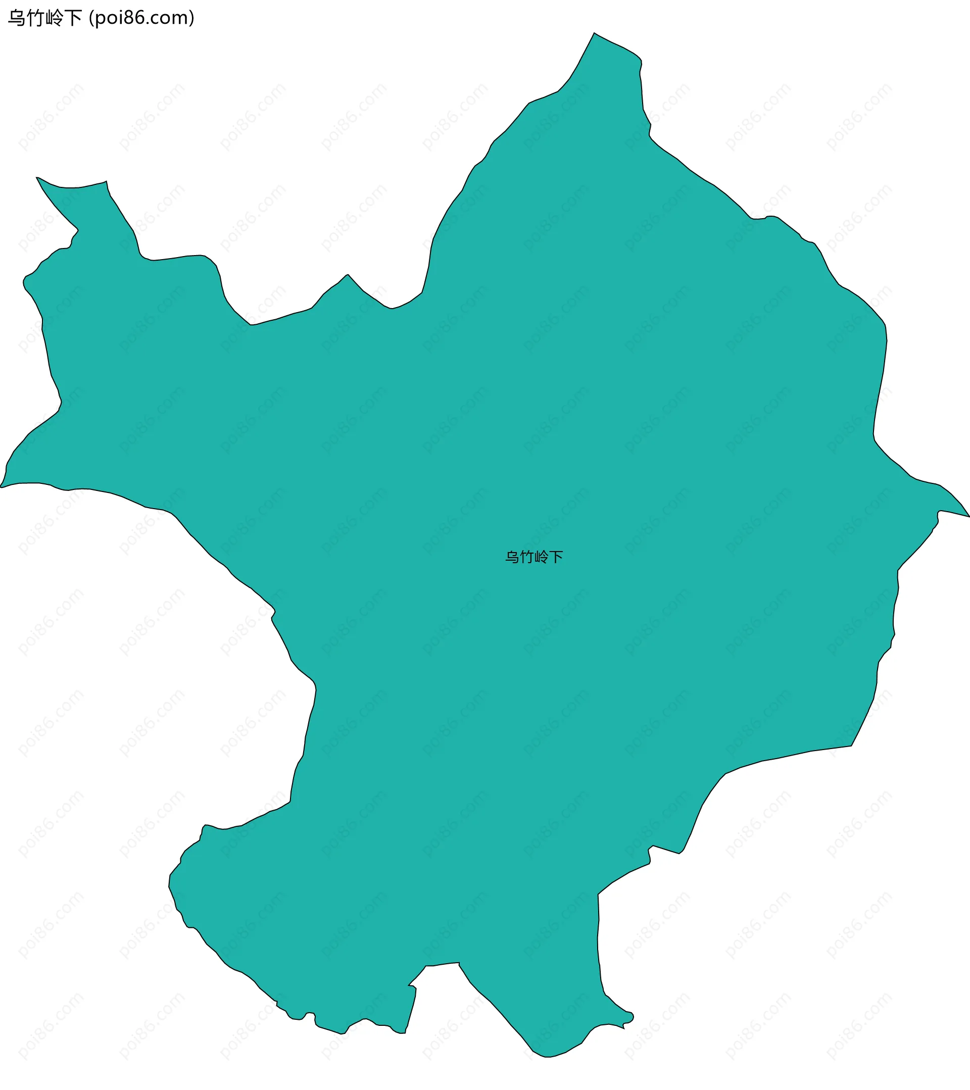 乌竹岭下边界地图