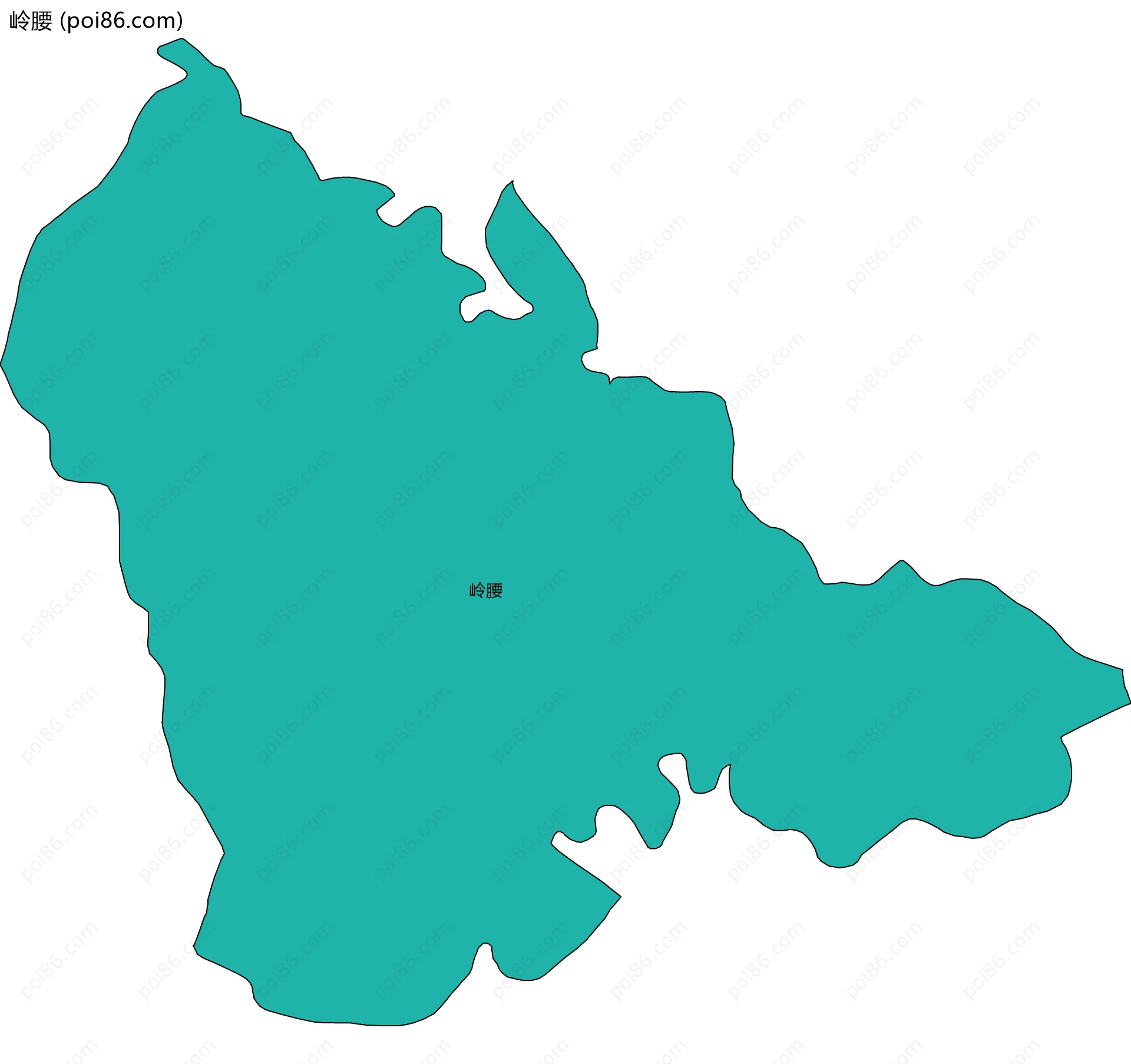 岭腰边界地图