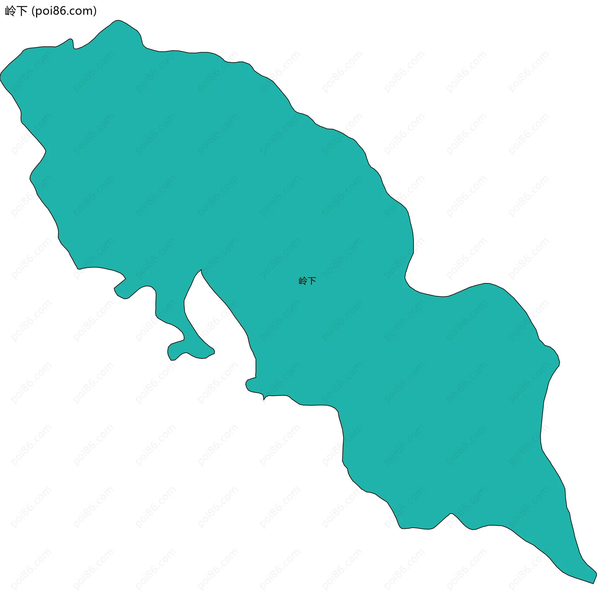 岭下边界地图