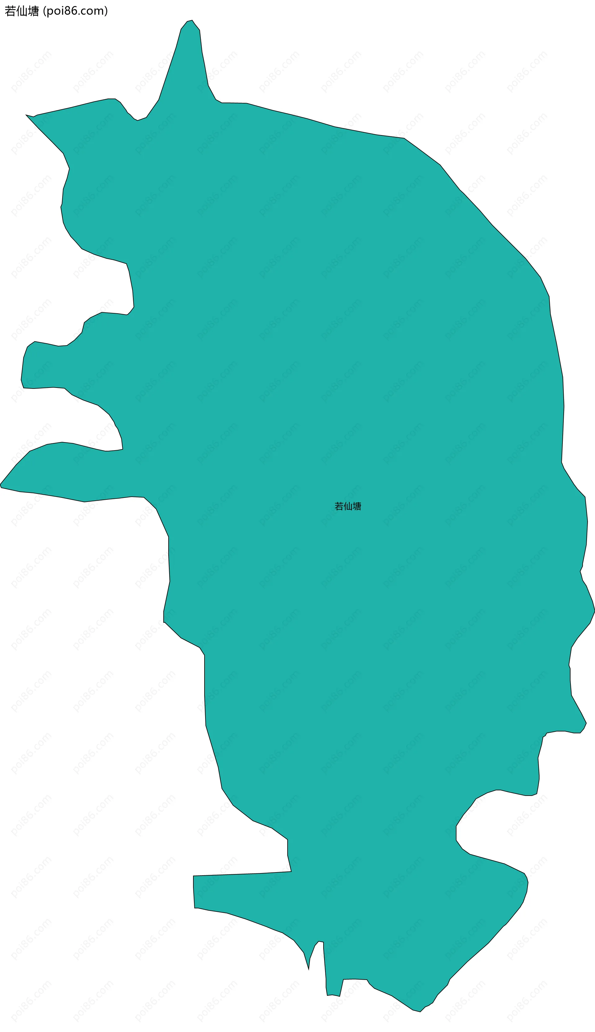 若仙塘边界地图