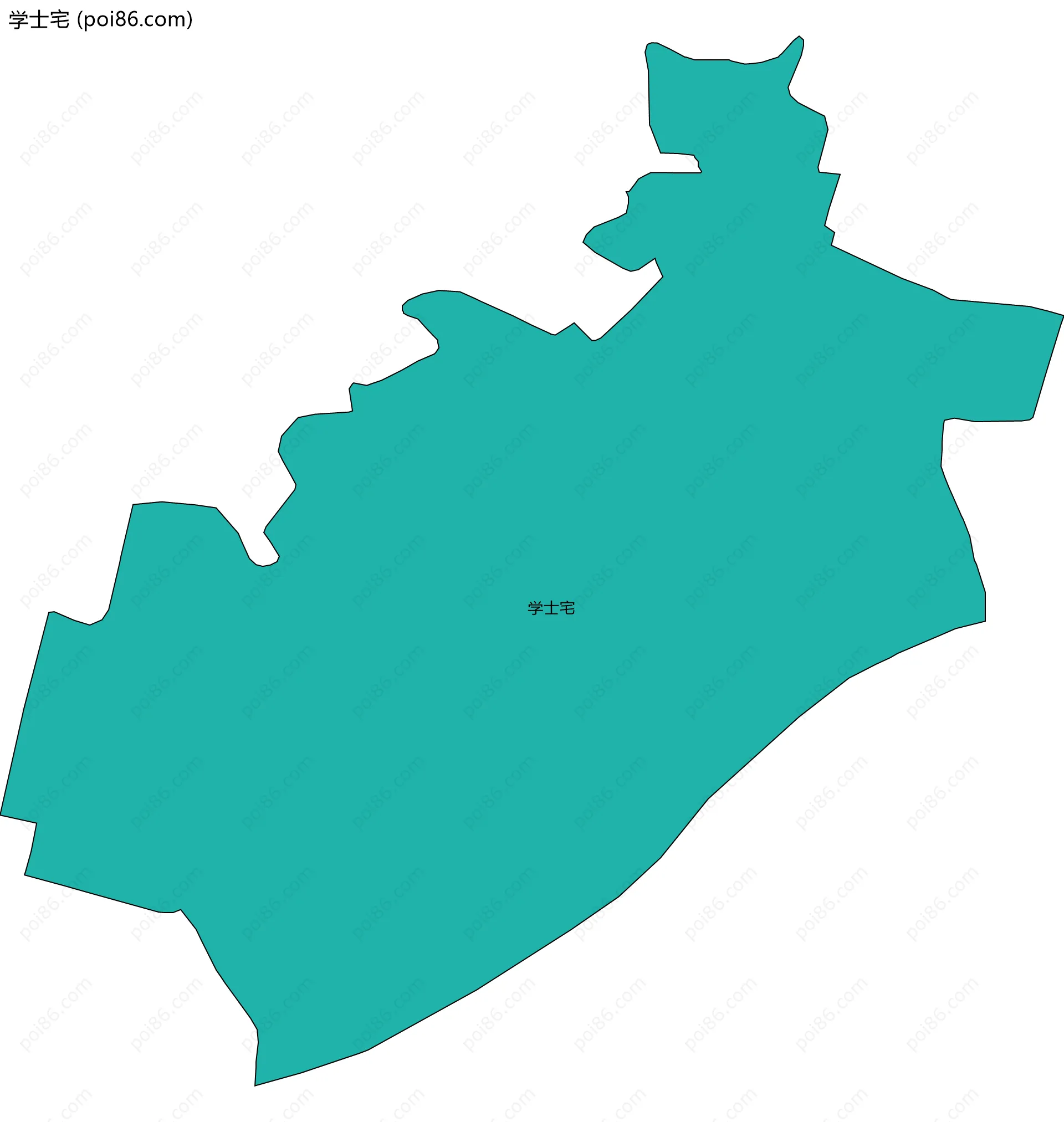 学士宅边界地图