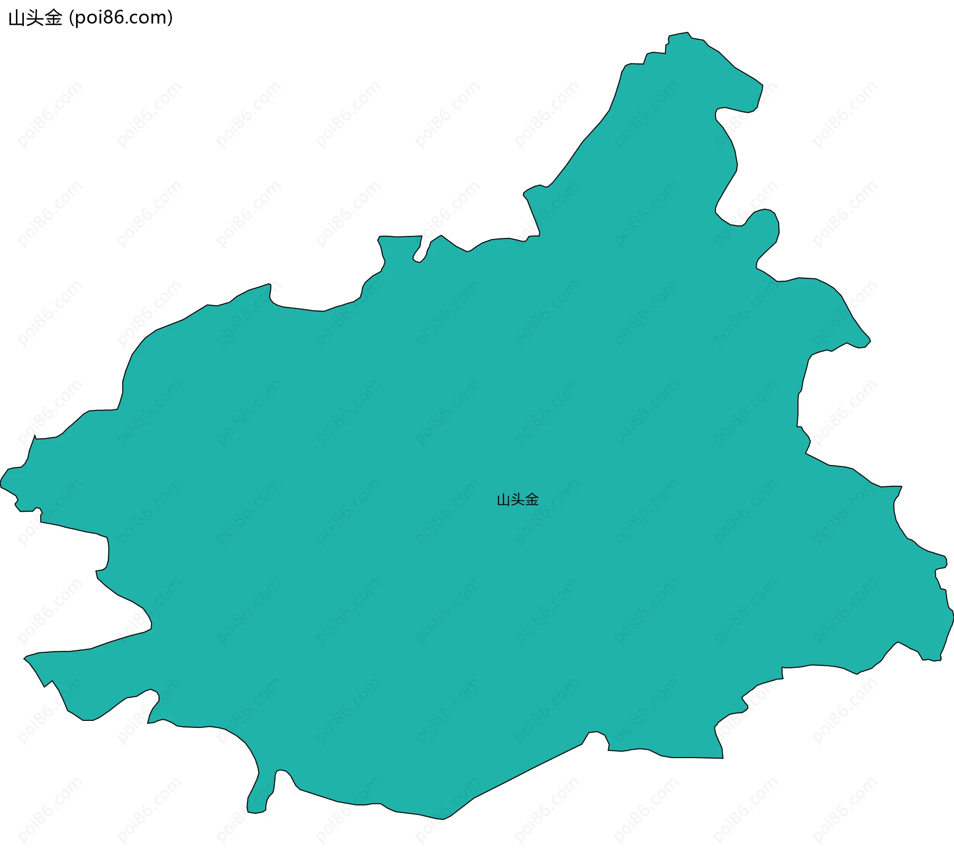山头金边界地图