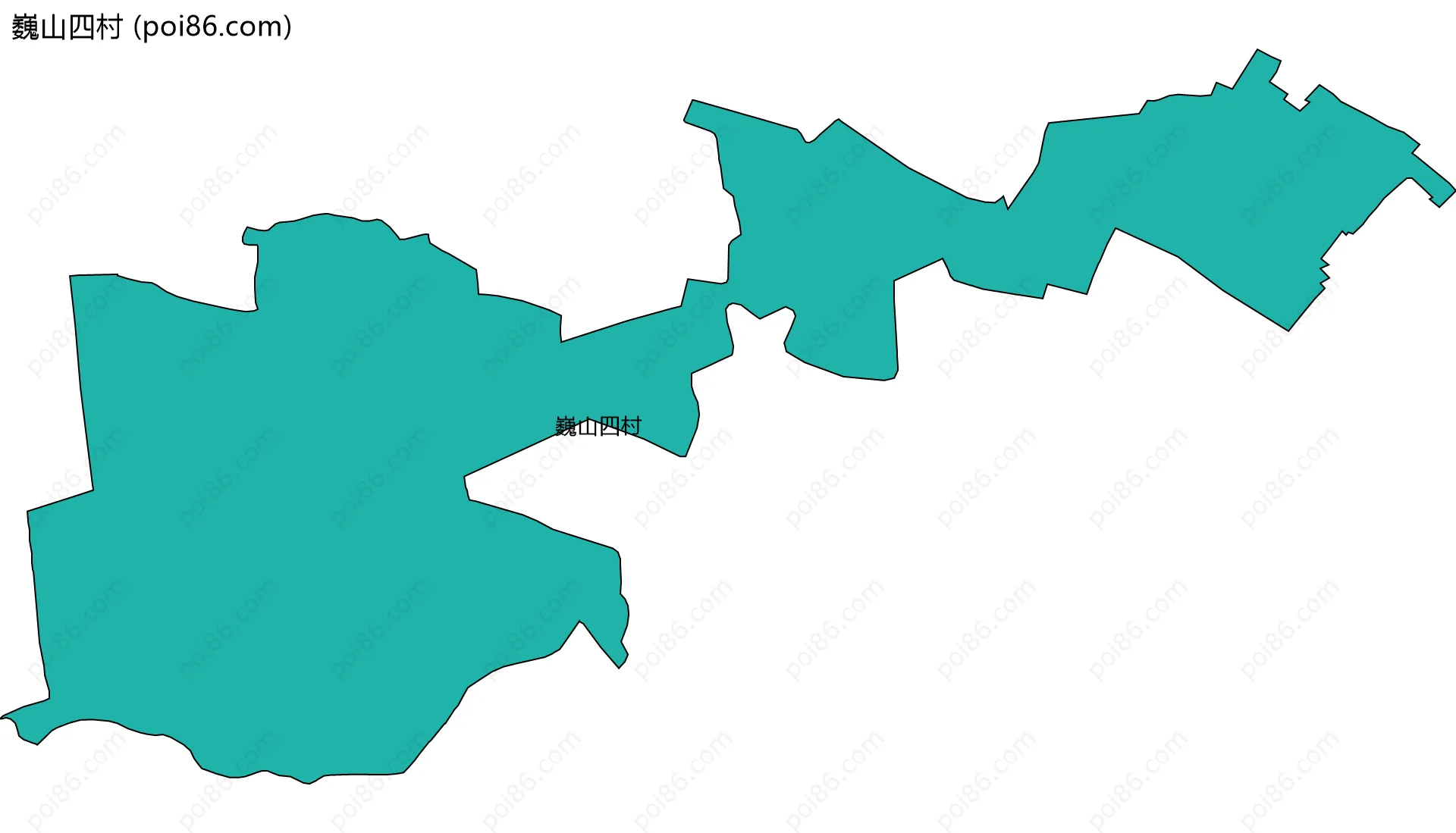 巍山四村边界地图