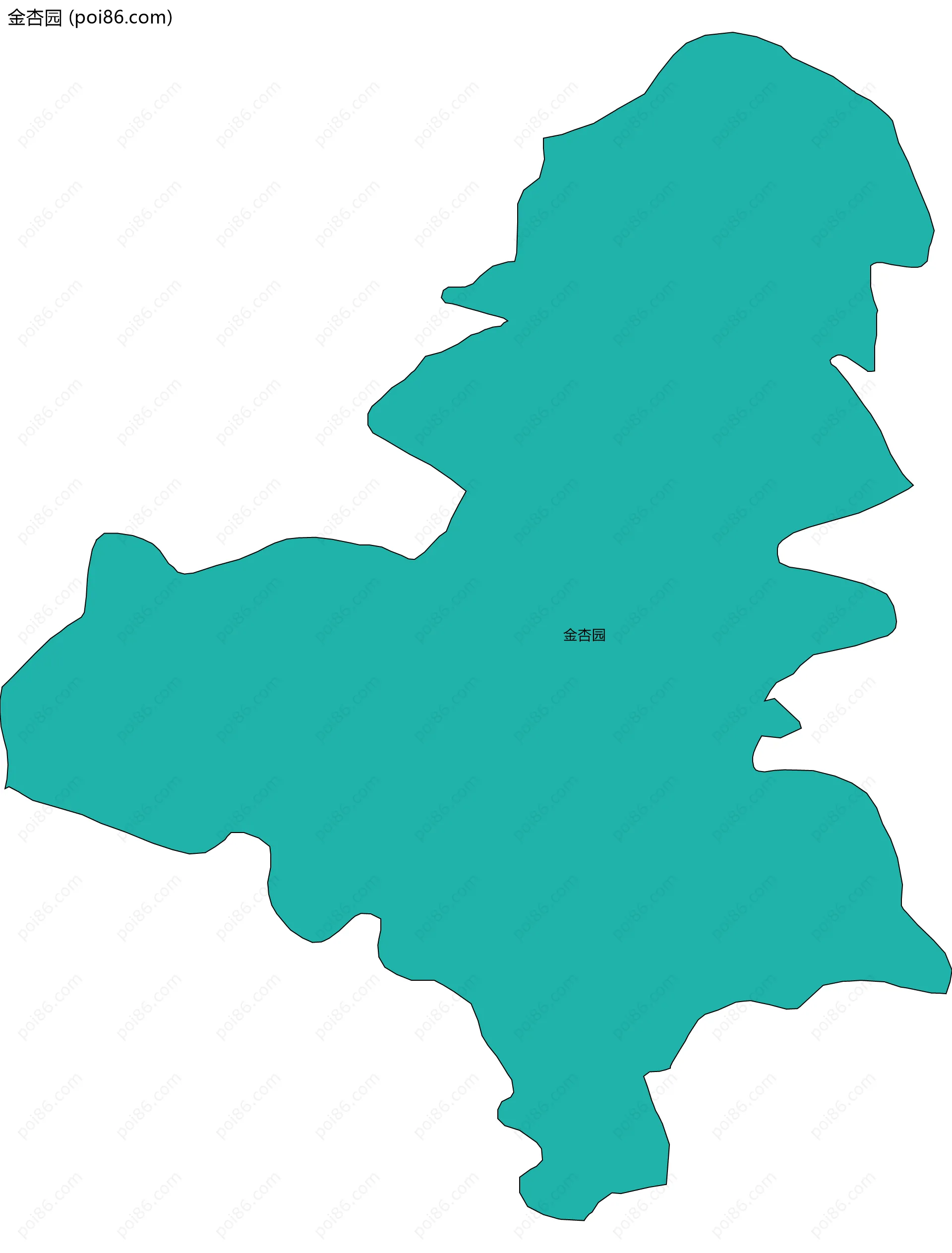 金杏园边界地图