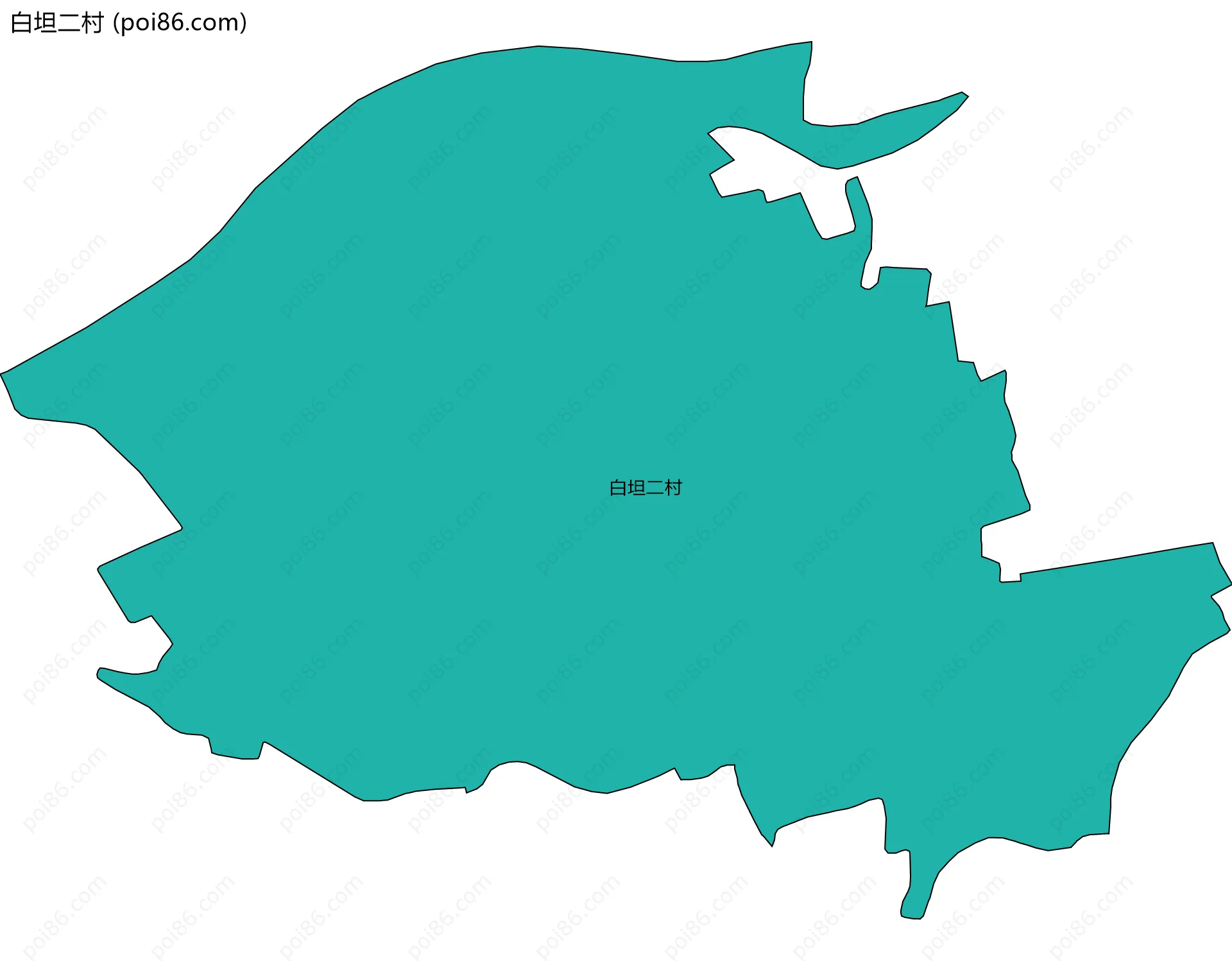 白坦二村边界地图